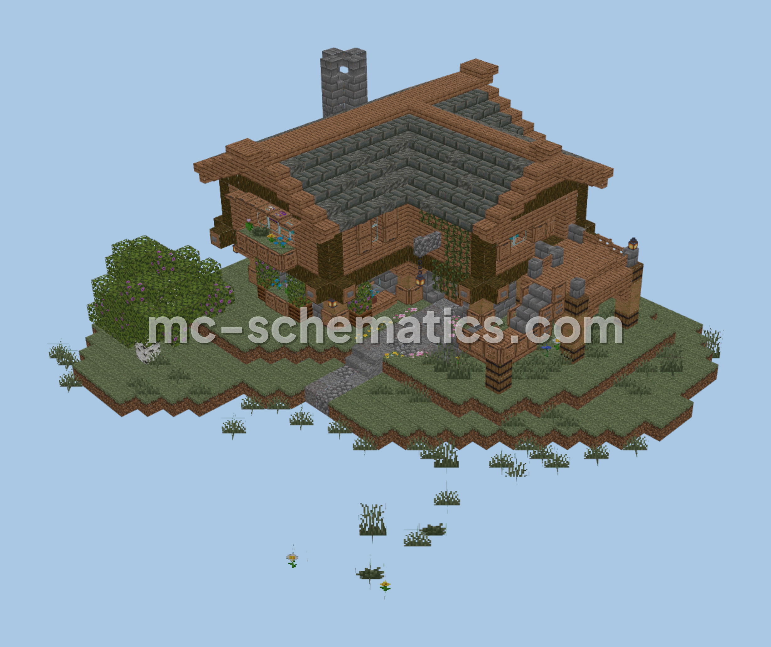 Medieval Style Cozy Cabana Minecraft schematic preview