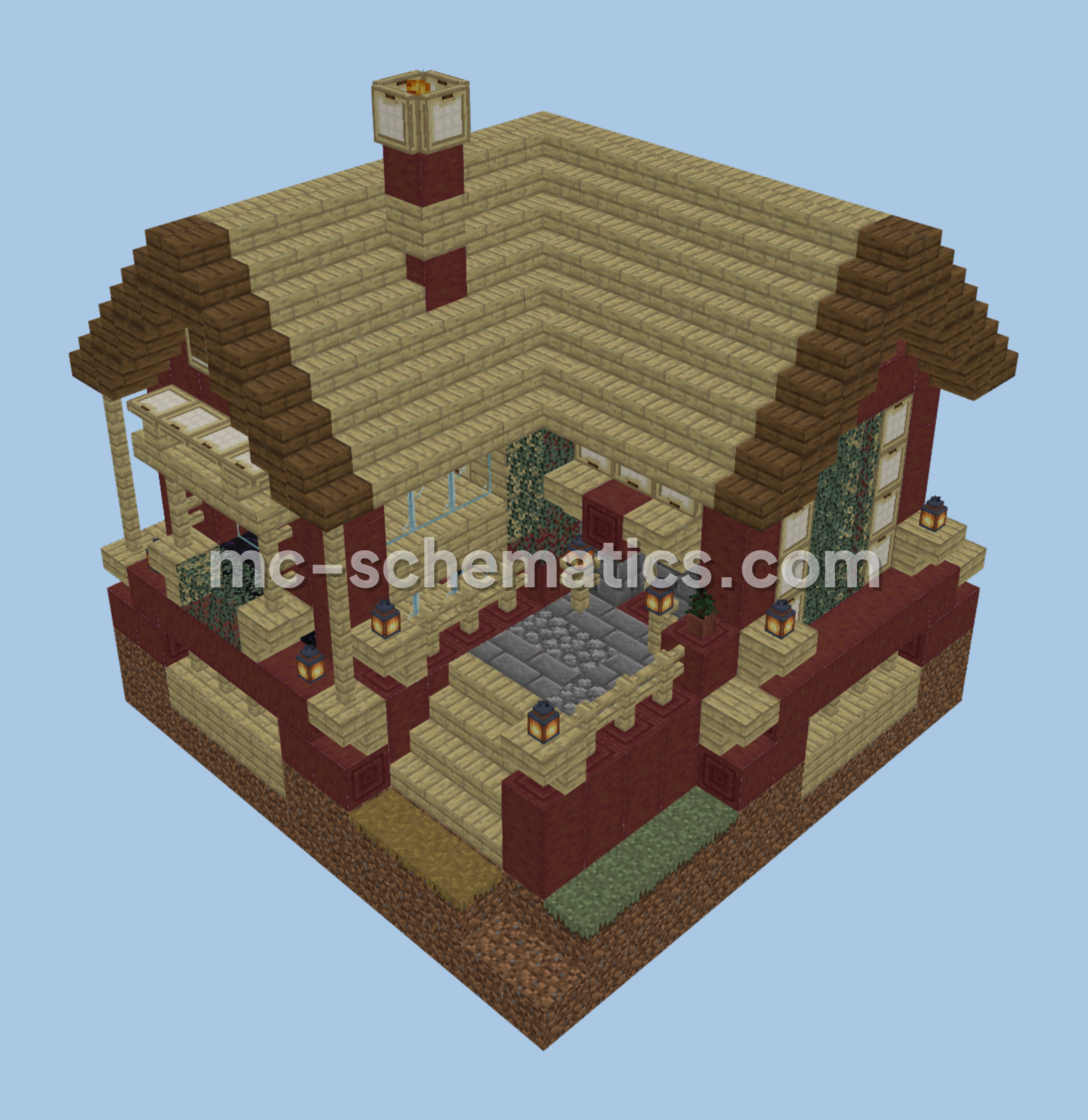 Medieval Spruce And Oak House Minecraft schematic preview