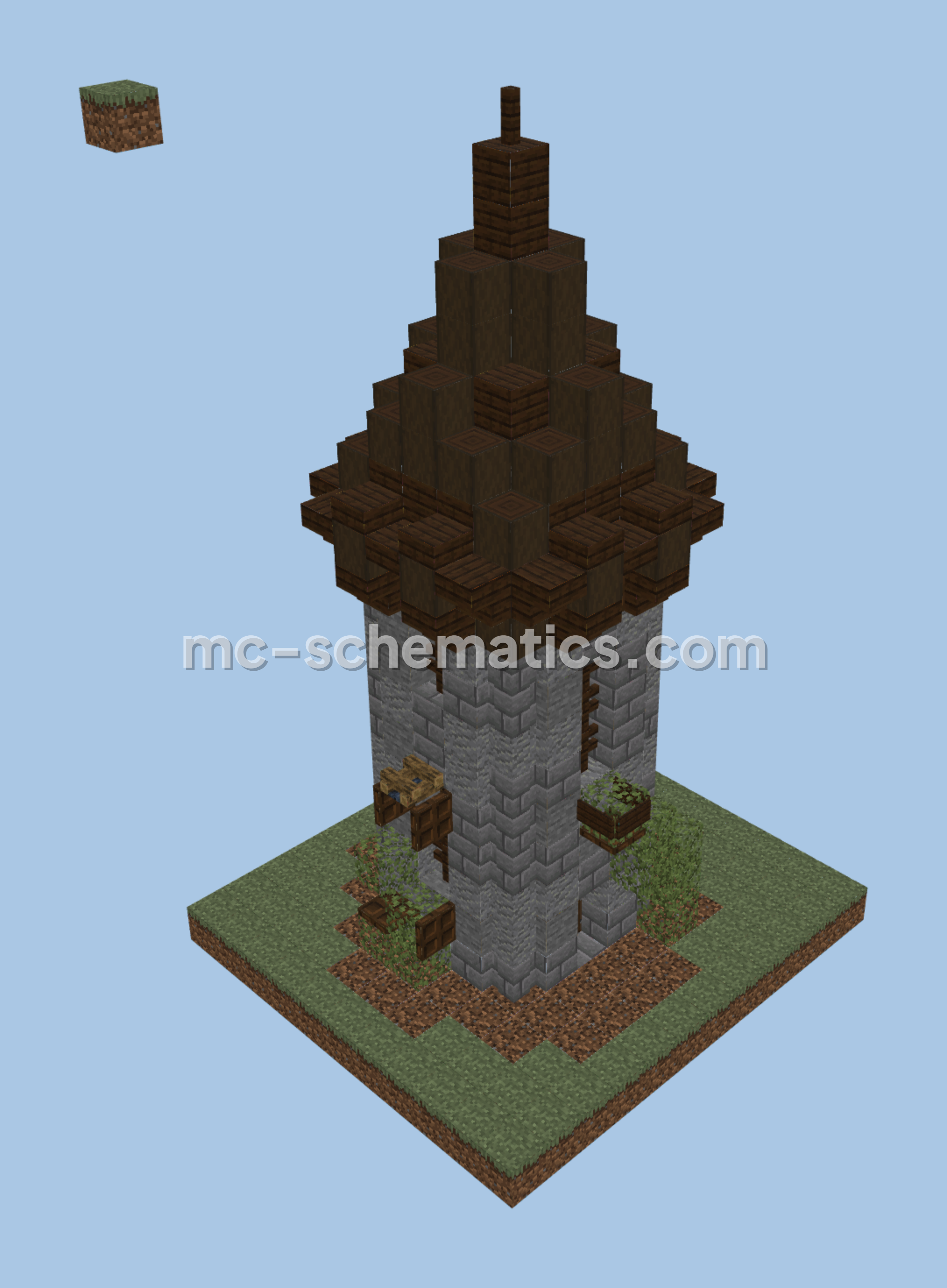 Medieval Tower Design Minecraft schematic preview