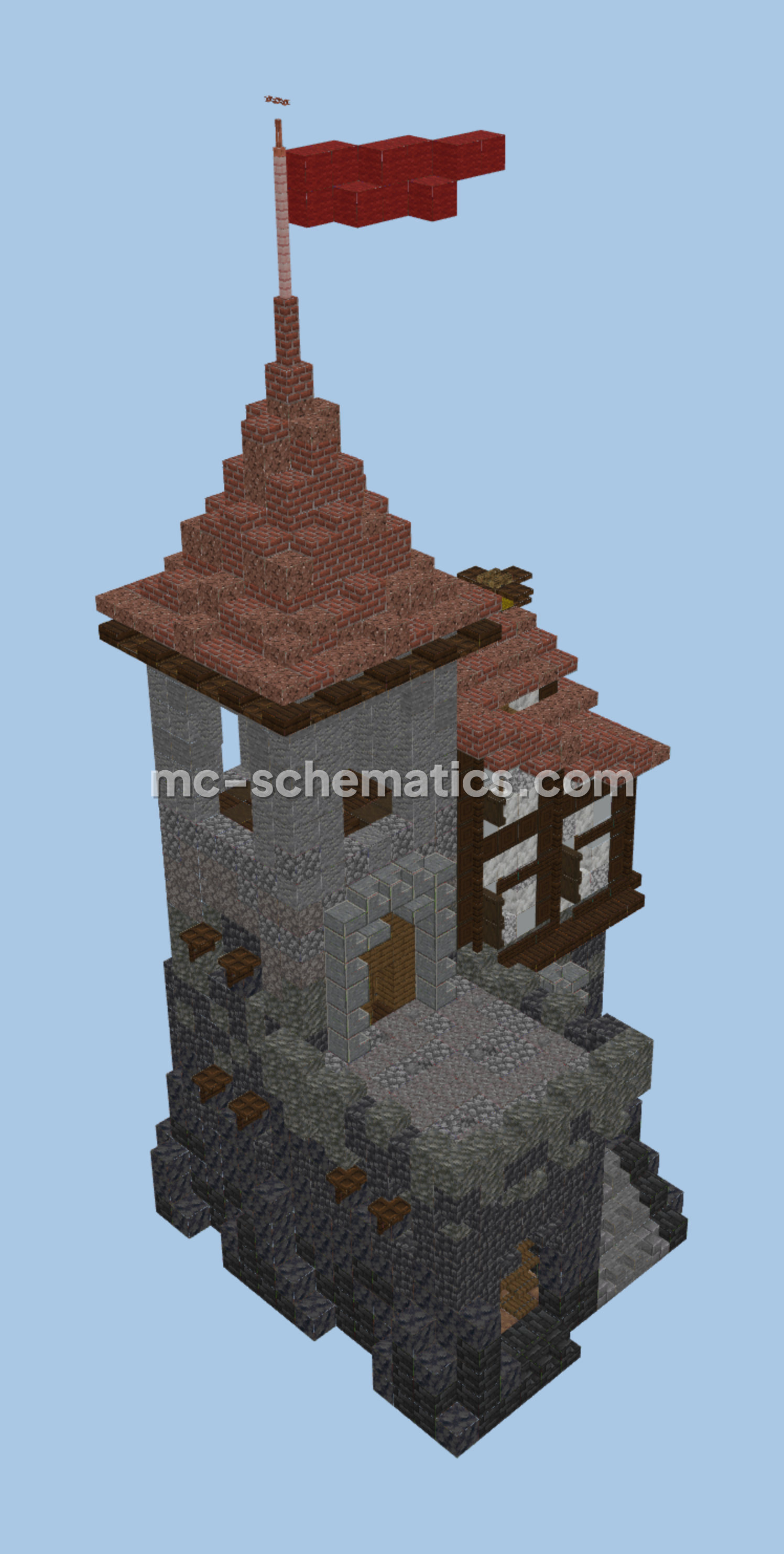 Medieval Tower House Minecraft schematic preview