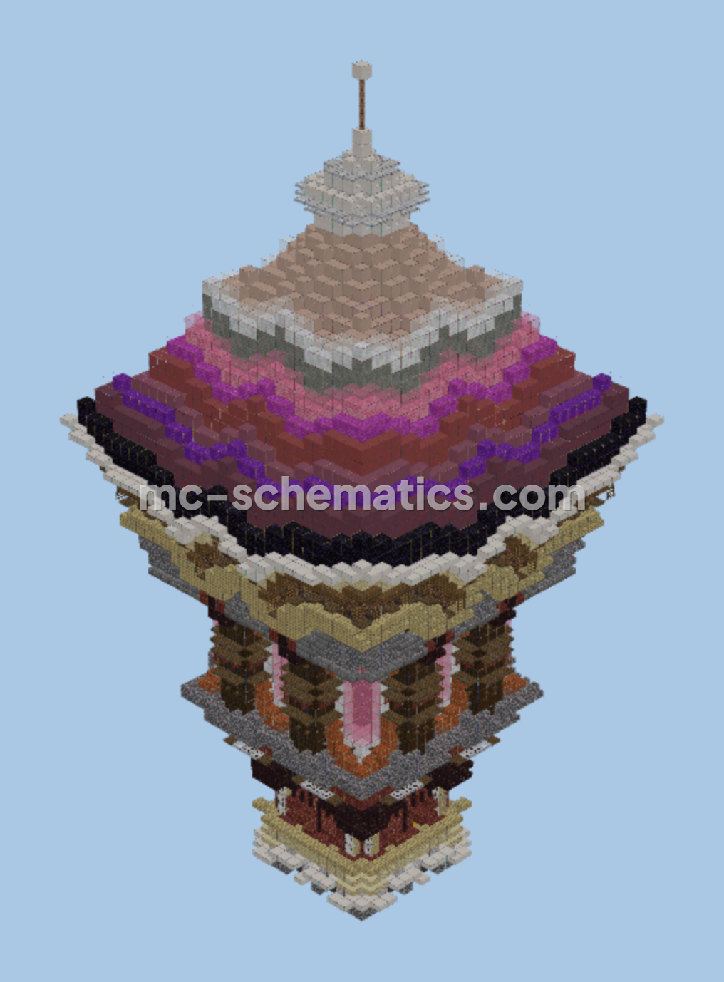 Medieval Tower Garden Structure Minecraft schematic preview
