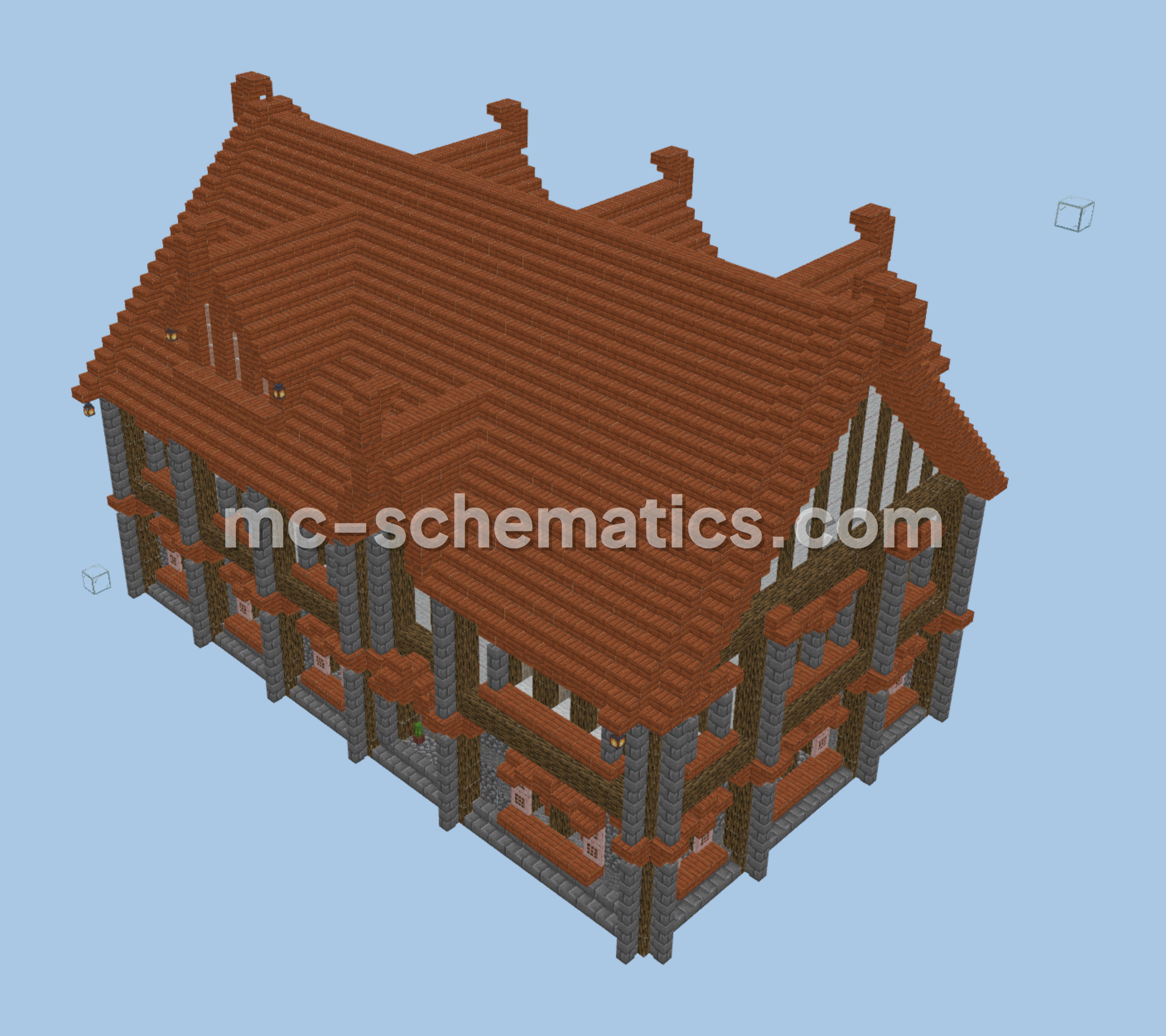 Medieval Town Building 18 Structure Minecraft schematic preview