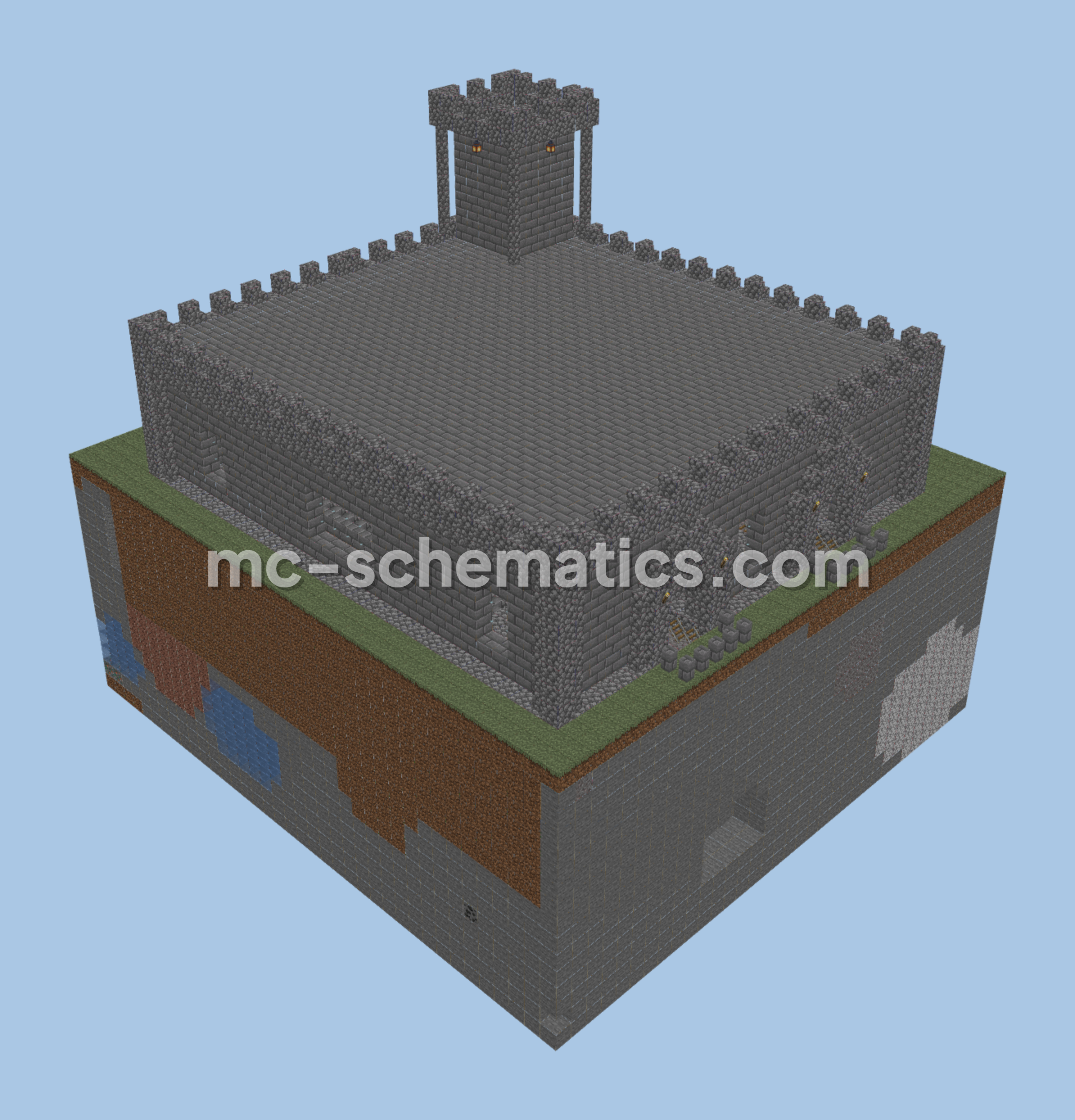 Medieval Train Station Minecraft schematic preview