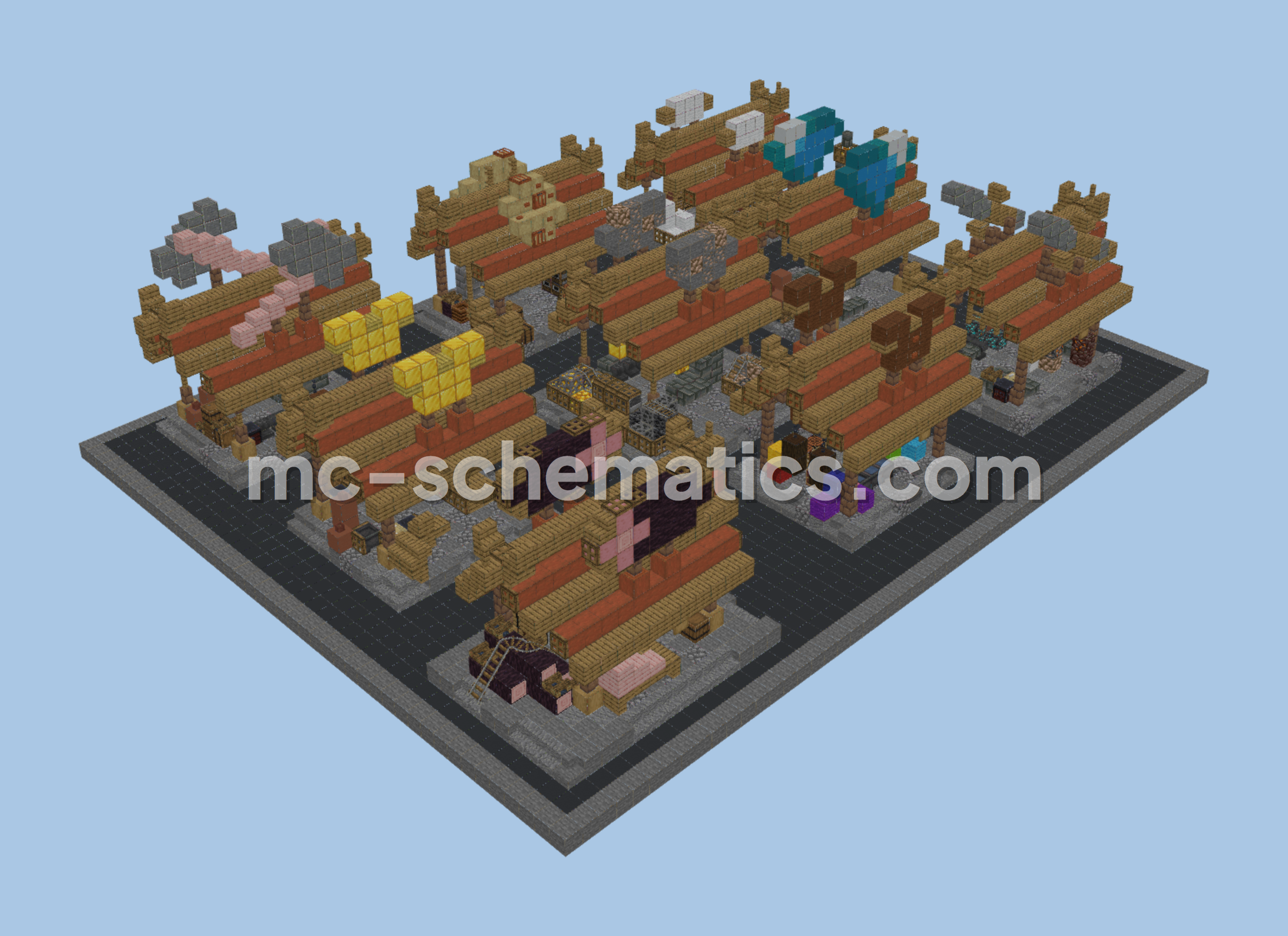 Medieval Viking Market Minecraft schematic preview