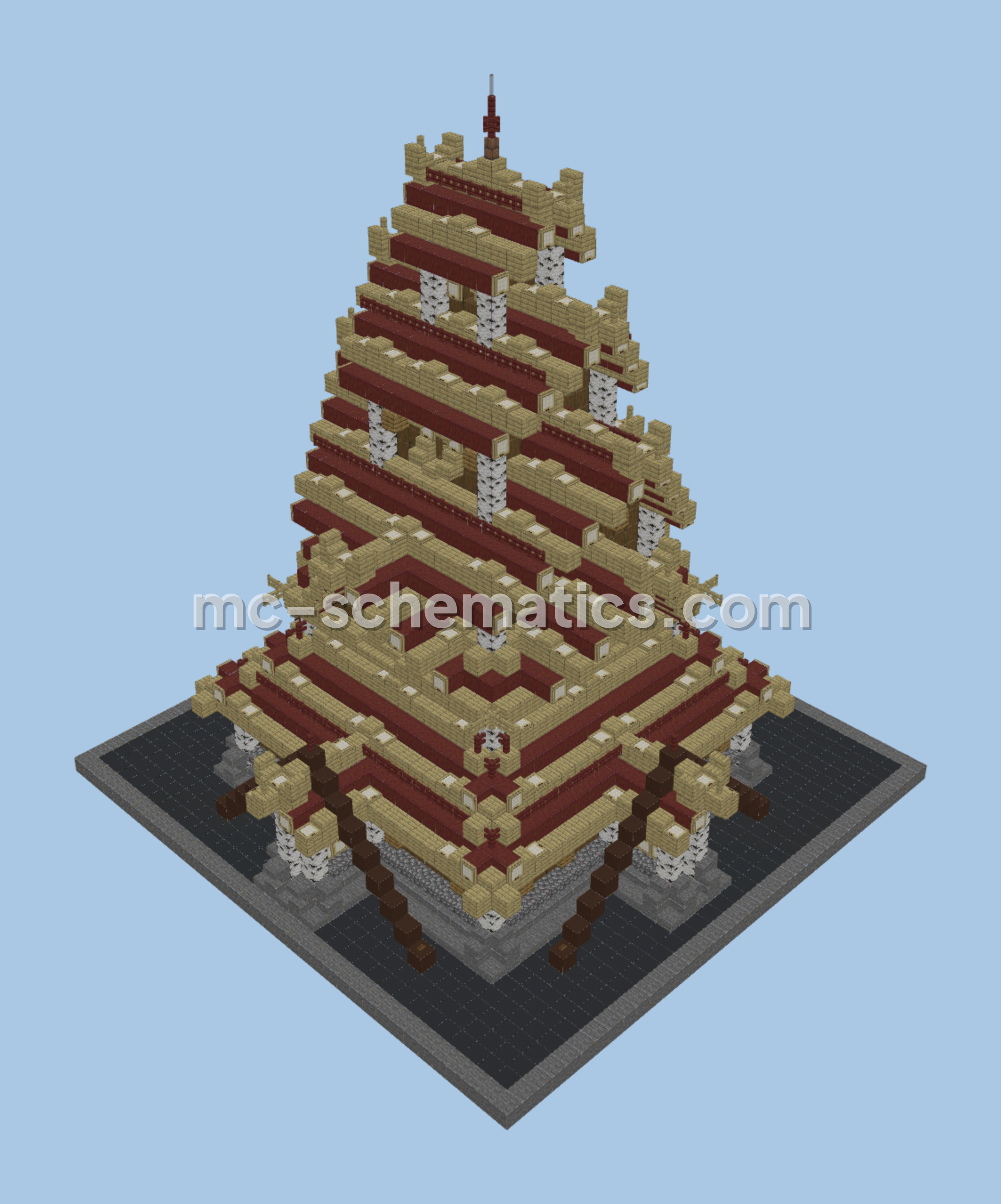 Medieval Viking Town Base Structure Minecraft schematic preview