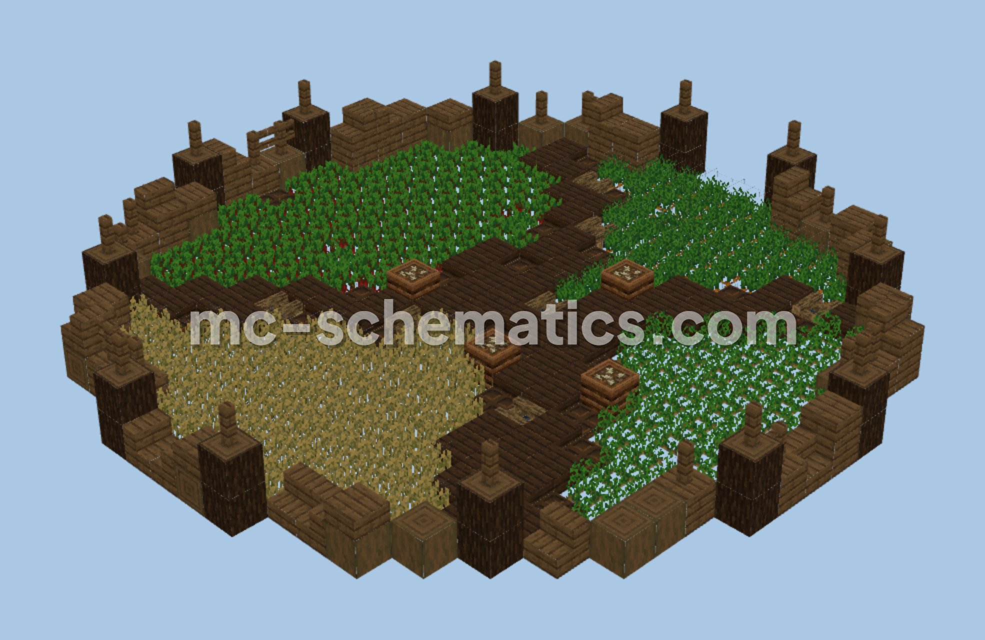 Medieval Village Farmhouse Minecraft schematic preview
