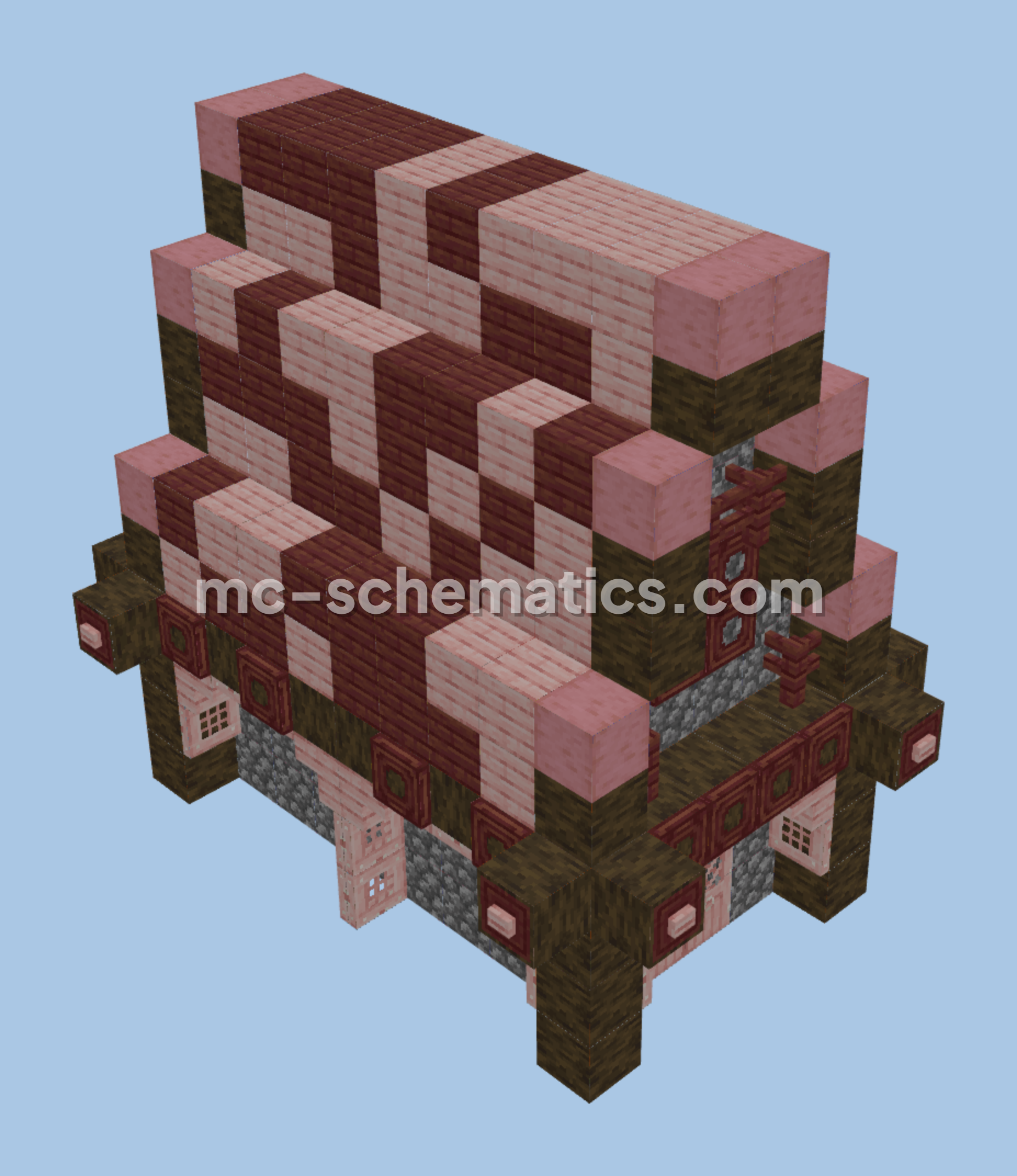 Small Medieval Cobblestone House Minecraft schematic preview