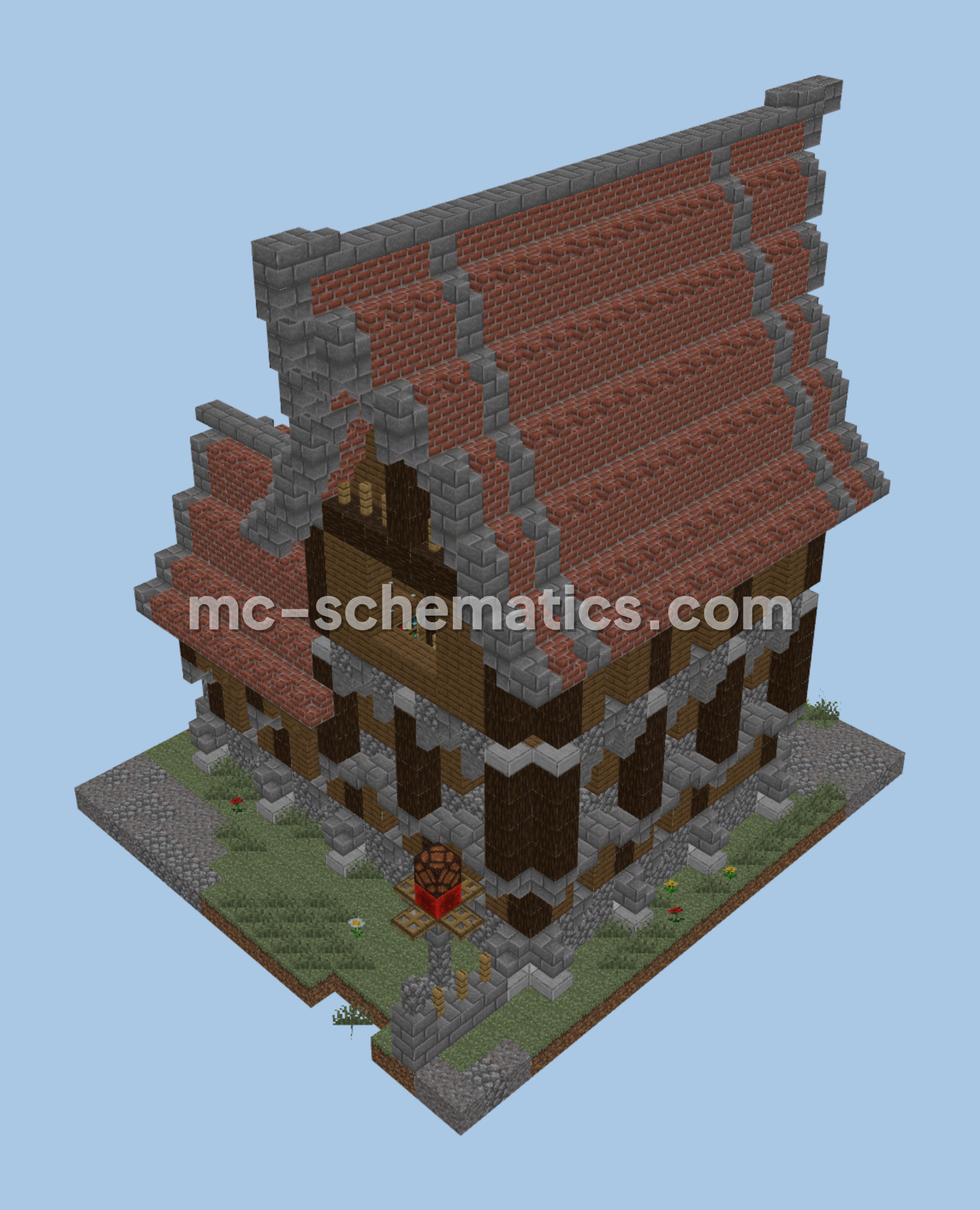 Medieval Village House Minecraft schematic preview
