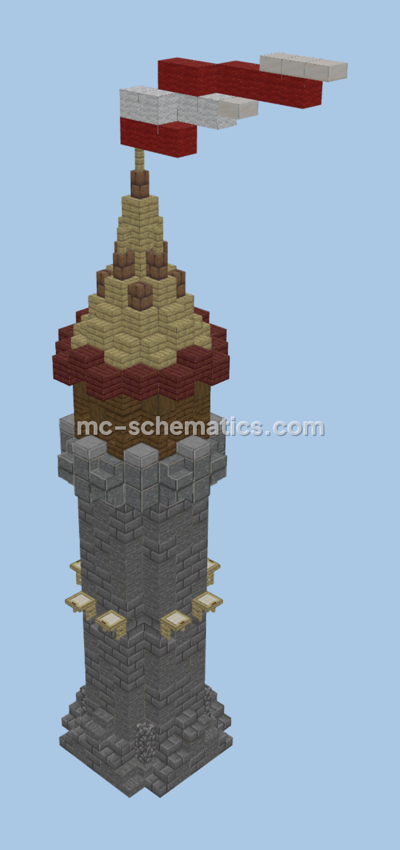 Medieval Watchtower Structure Minecraft schematic preview