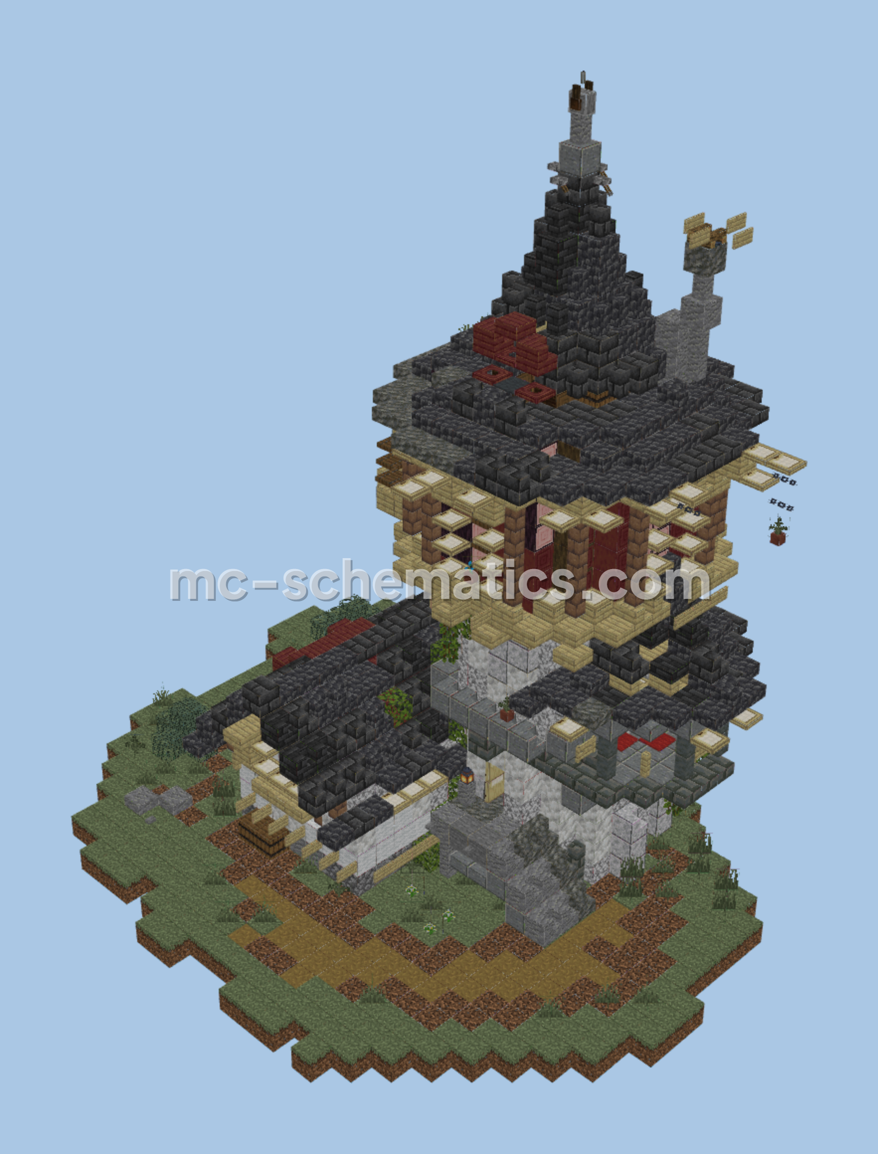 Medieval Wizard Tower Minecraft schematic preview