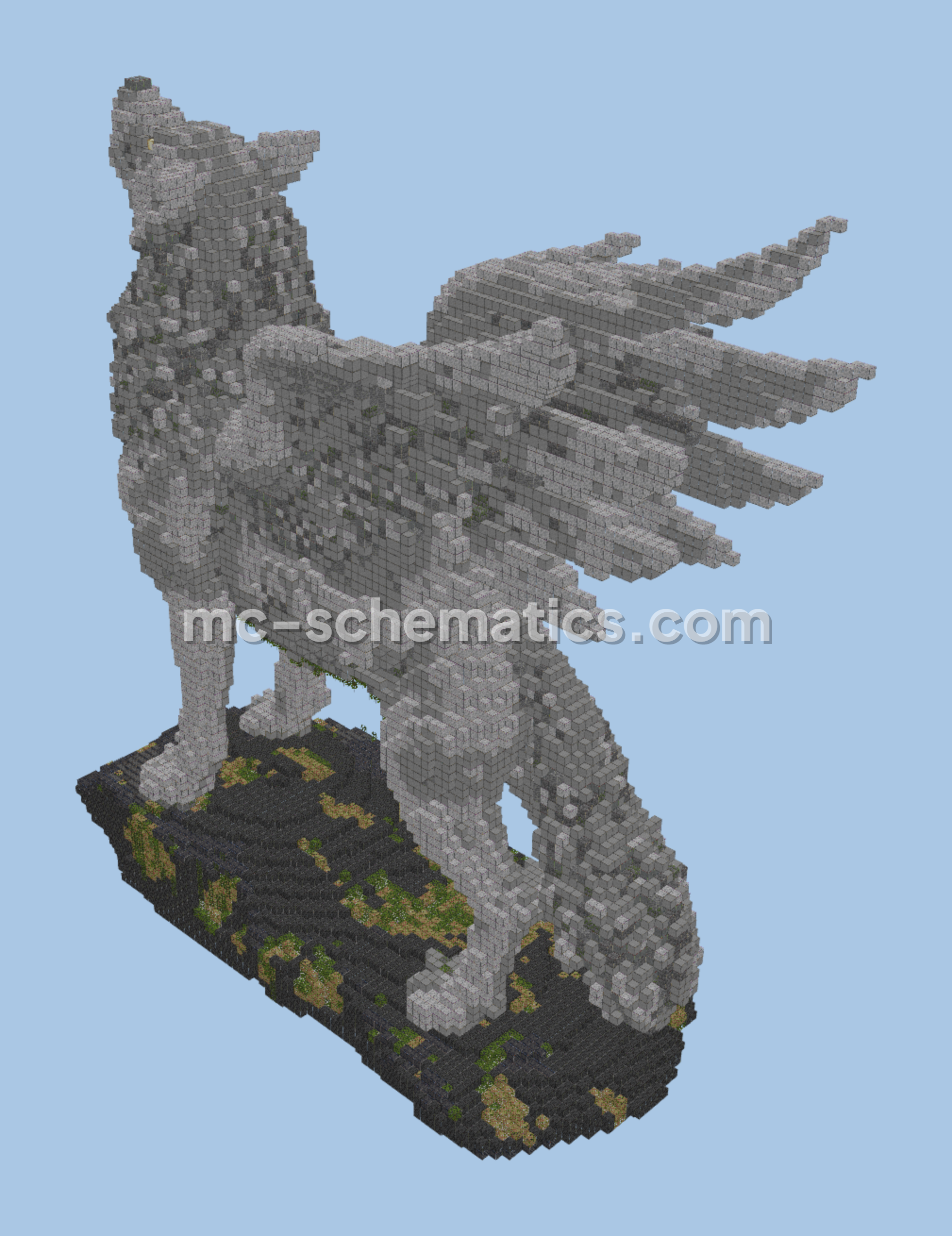 Medieval Wolf Statue Minecraft schematic