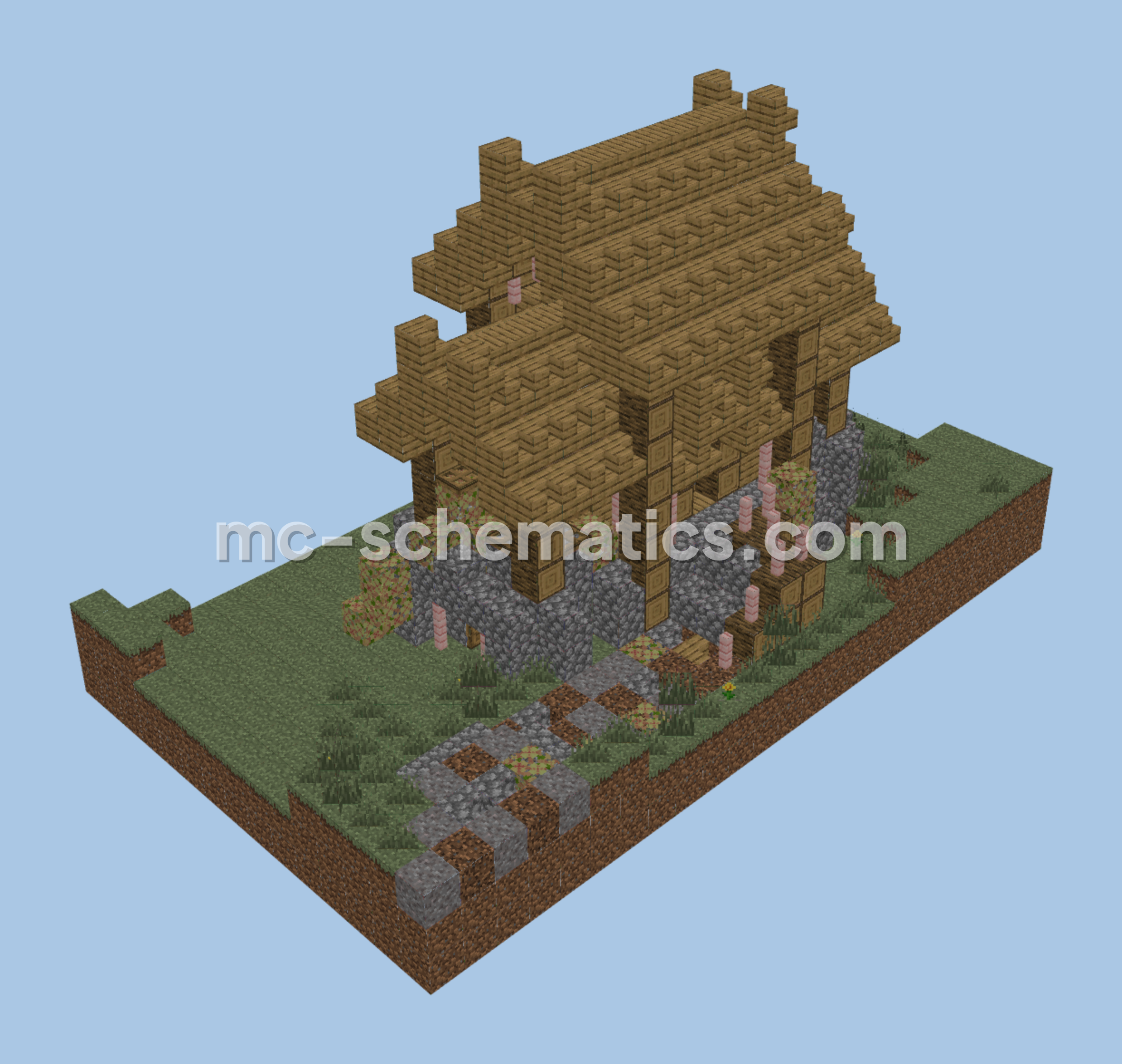 Medieval Wood House Minecraft schematic preview
