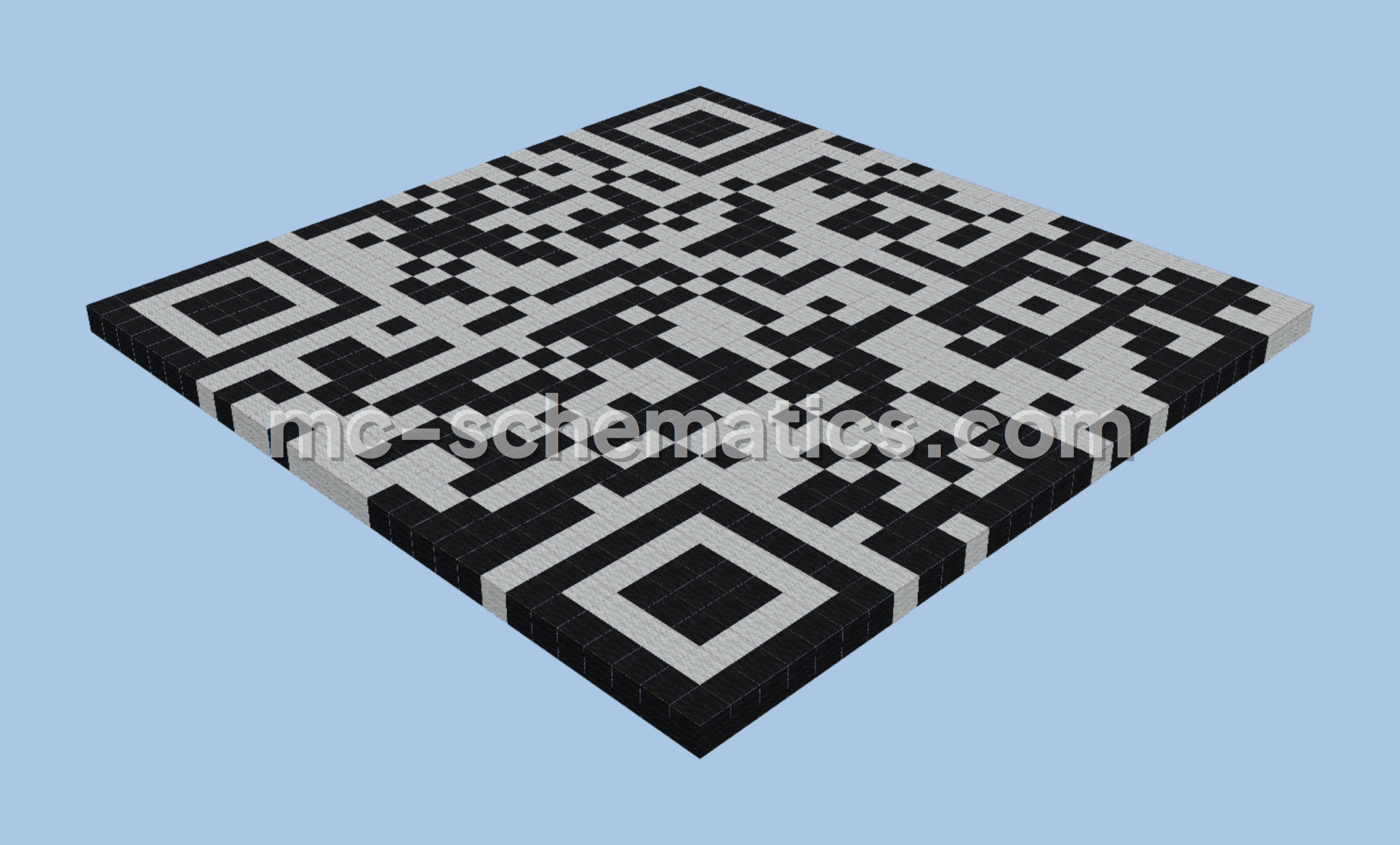 Medium Banana QR Code Minecraft schematic preview