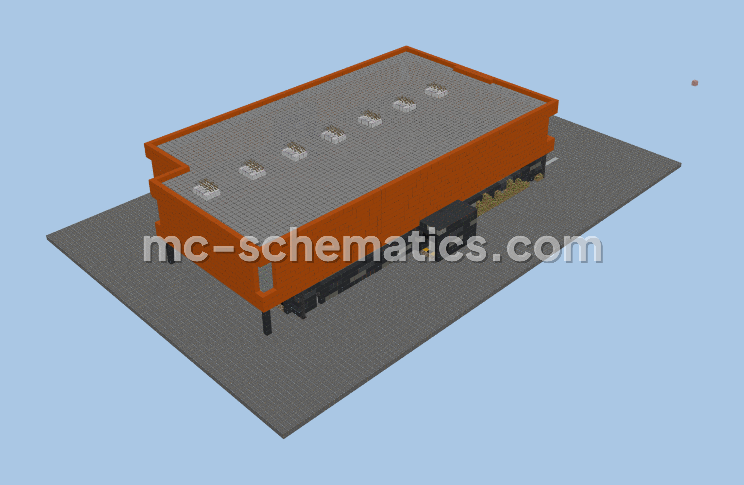 Medium Orange Warehouse Minecraft schematic preview