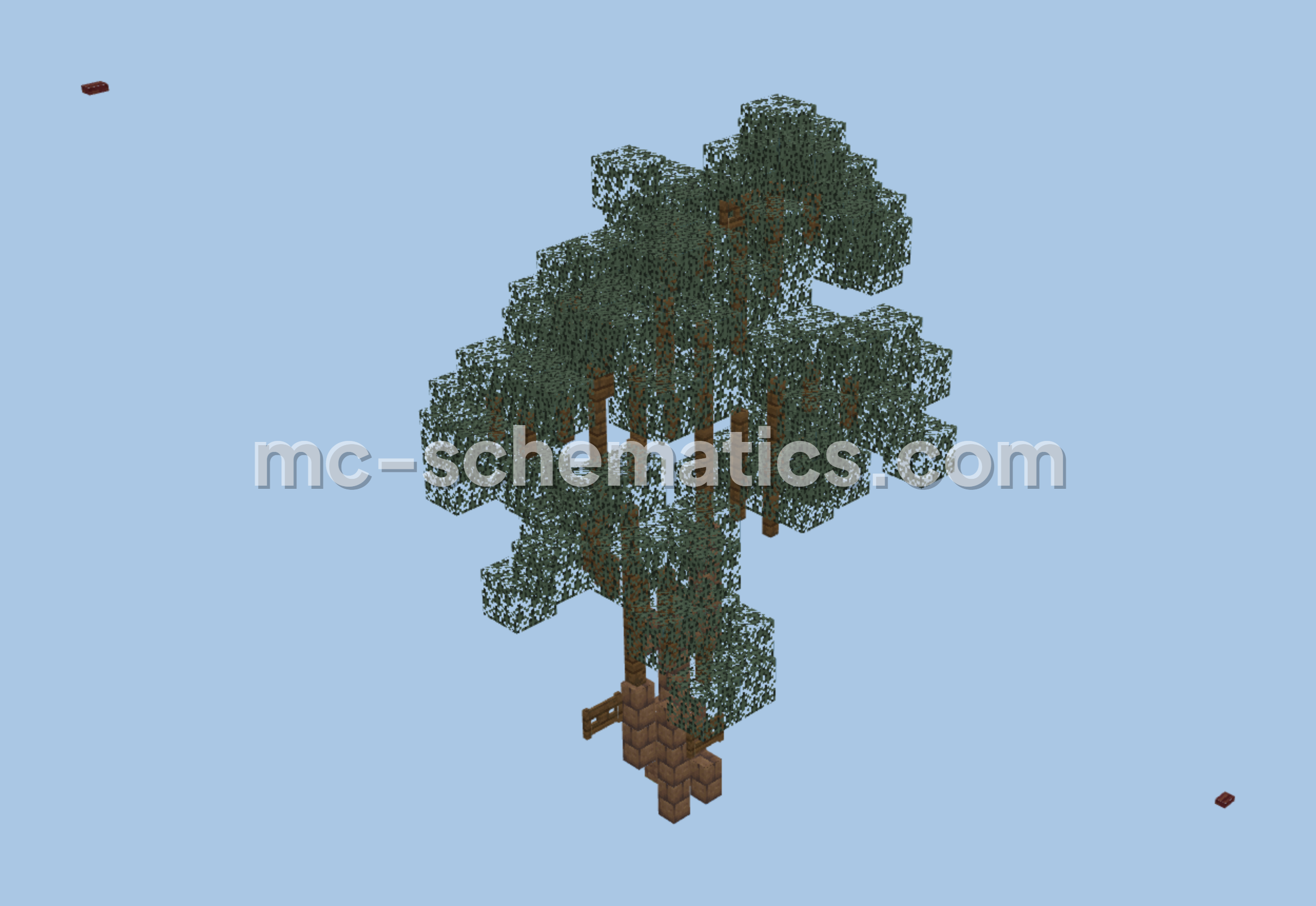 Medium Pine Tree For Realistic Worlds Minecraft schematic preview