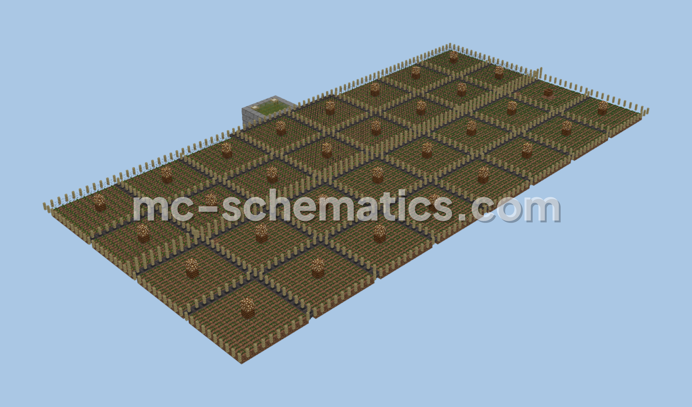 Mega Carrot Potato Farm Minecraft schematic preview