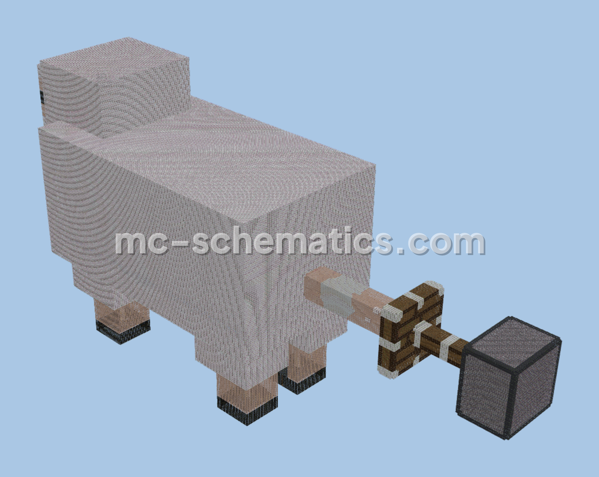 Mega Decorated Sheep Farm Structure Minecraft schematic preview