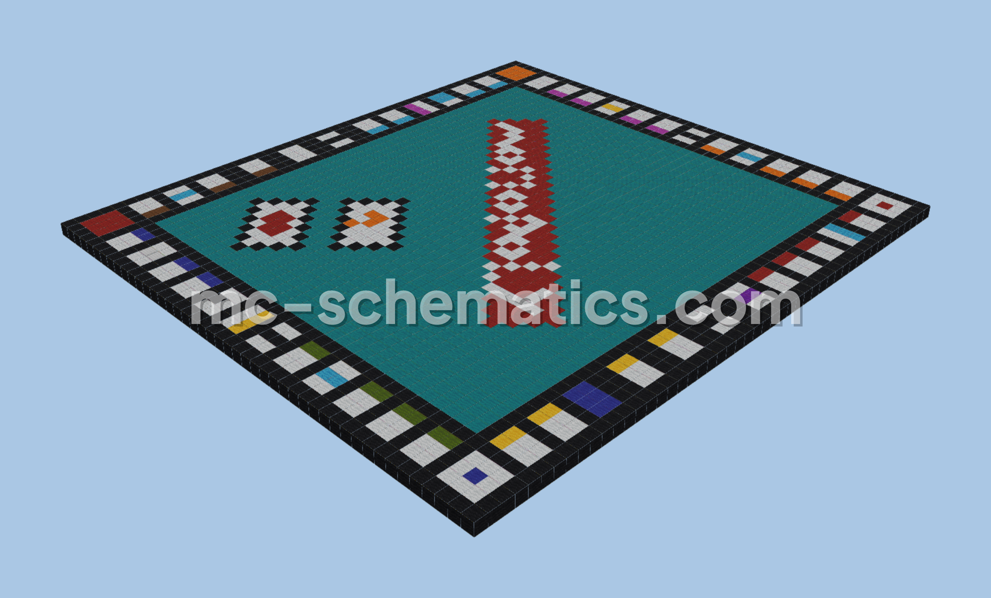 Mega Monopoly Board Game Minecraft schematic preview