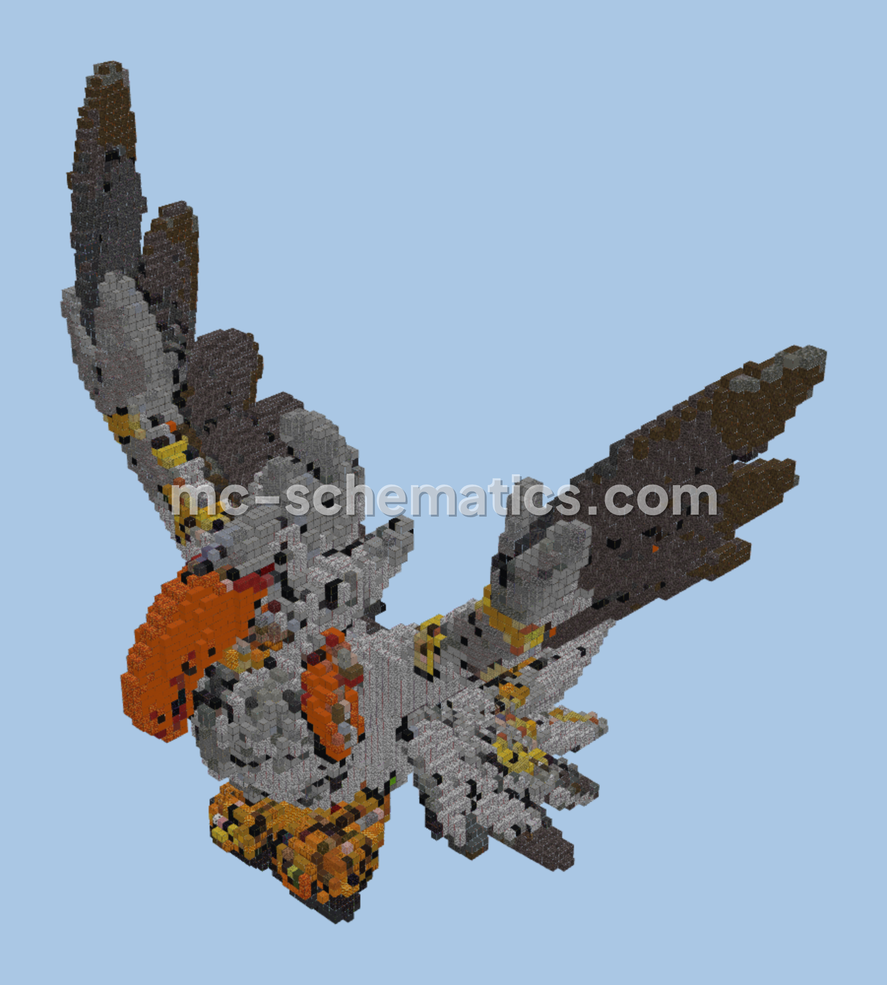 Mega Staraptor Structure Minecraft schematic preview