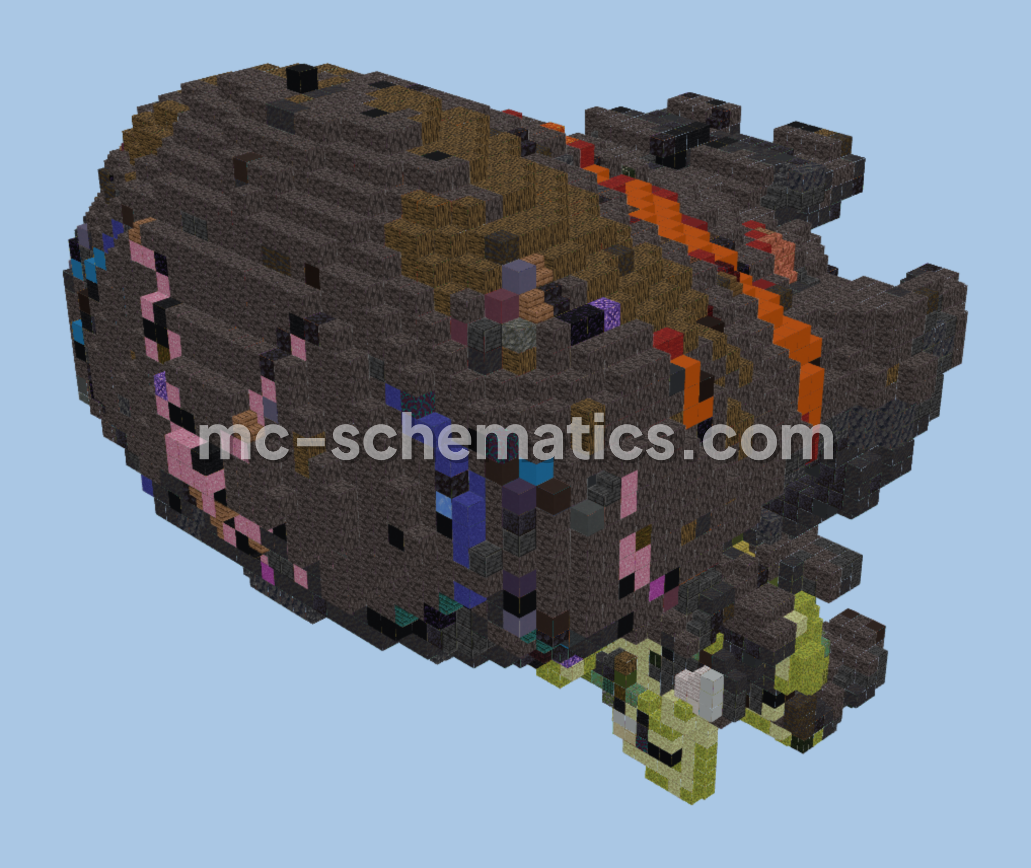 Mega Zygarde Pokemon Structure Minecraft schematic preview