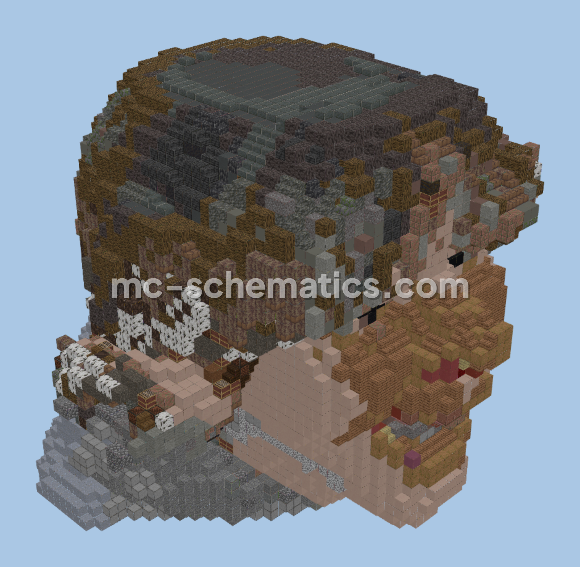 Meme 67 Guy Minecraft schematic preview