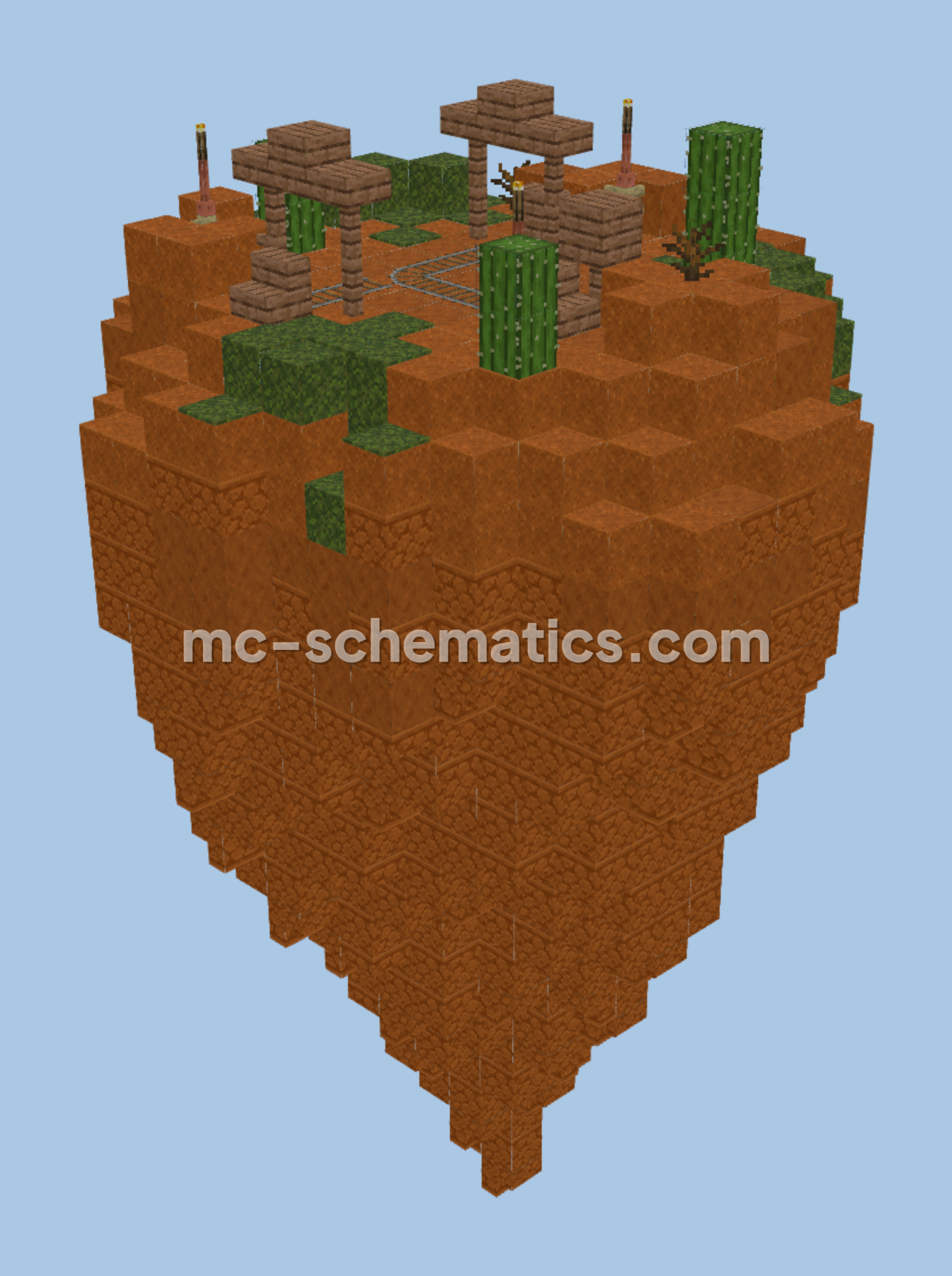 Mesa Flying Island Minecraft schematic preview