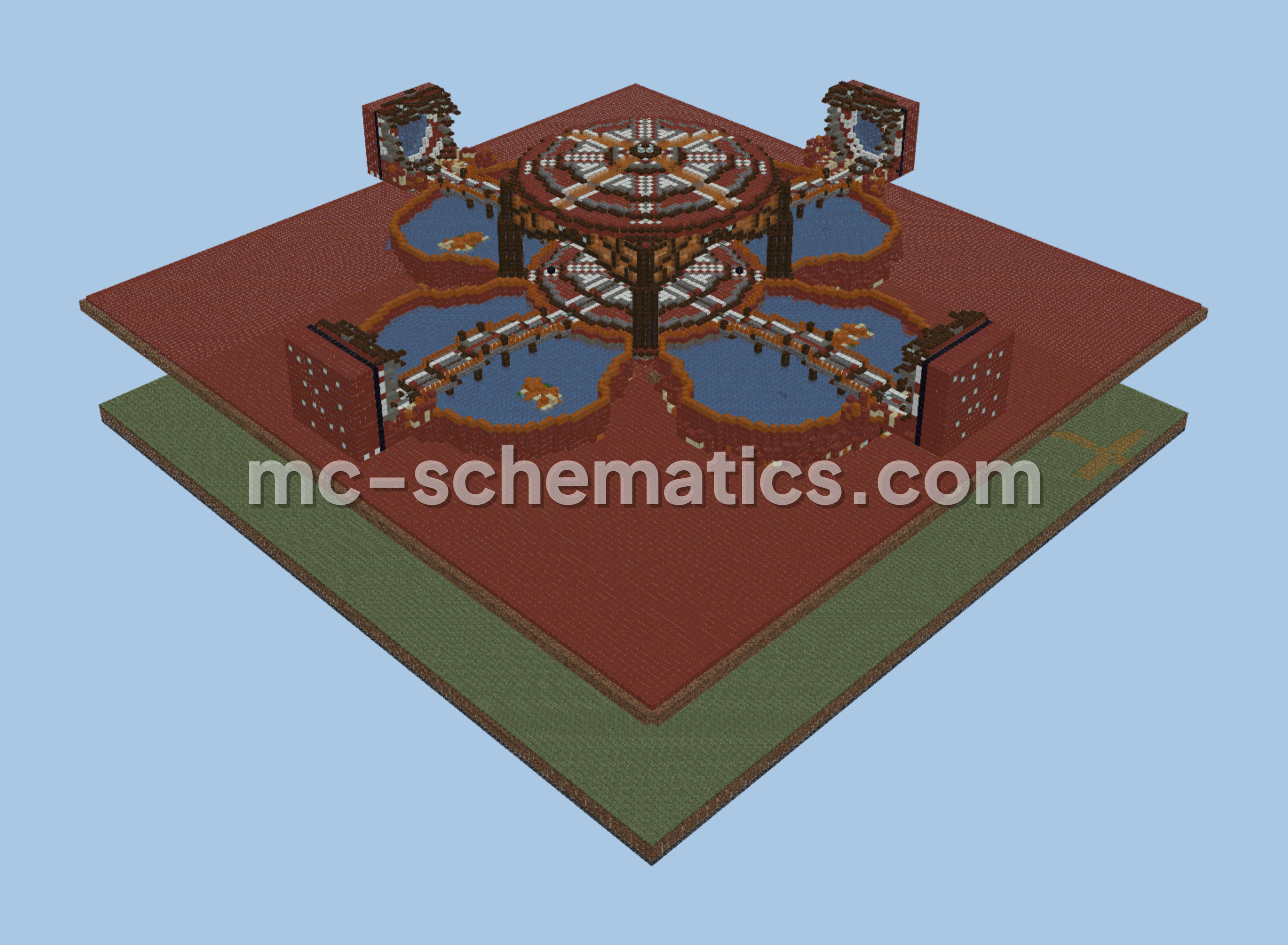 Mesa Spawn Small Server &amp; SMP Hub Minecraft schematic preview