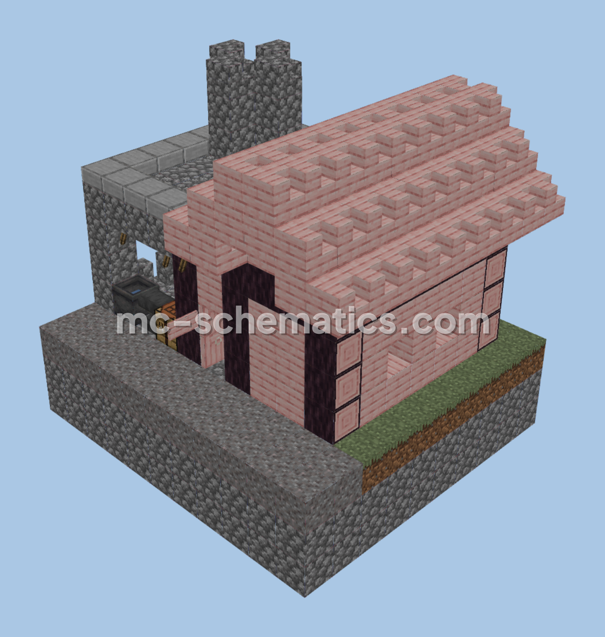 Metal Smithing Shop Building Minecraft schematic preview