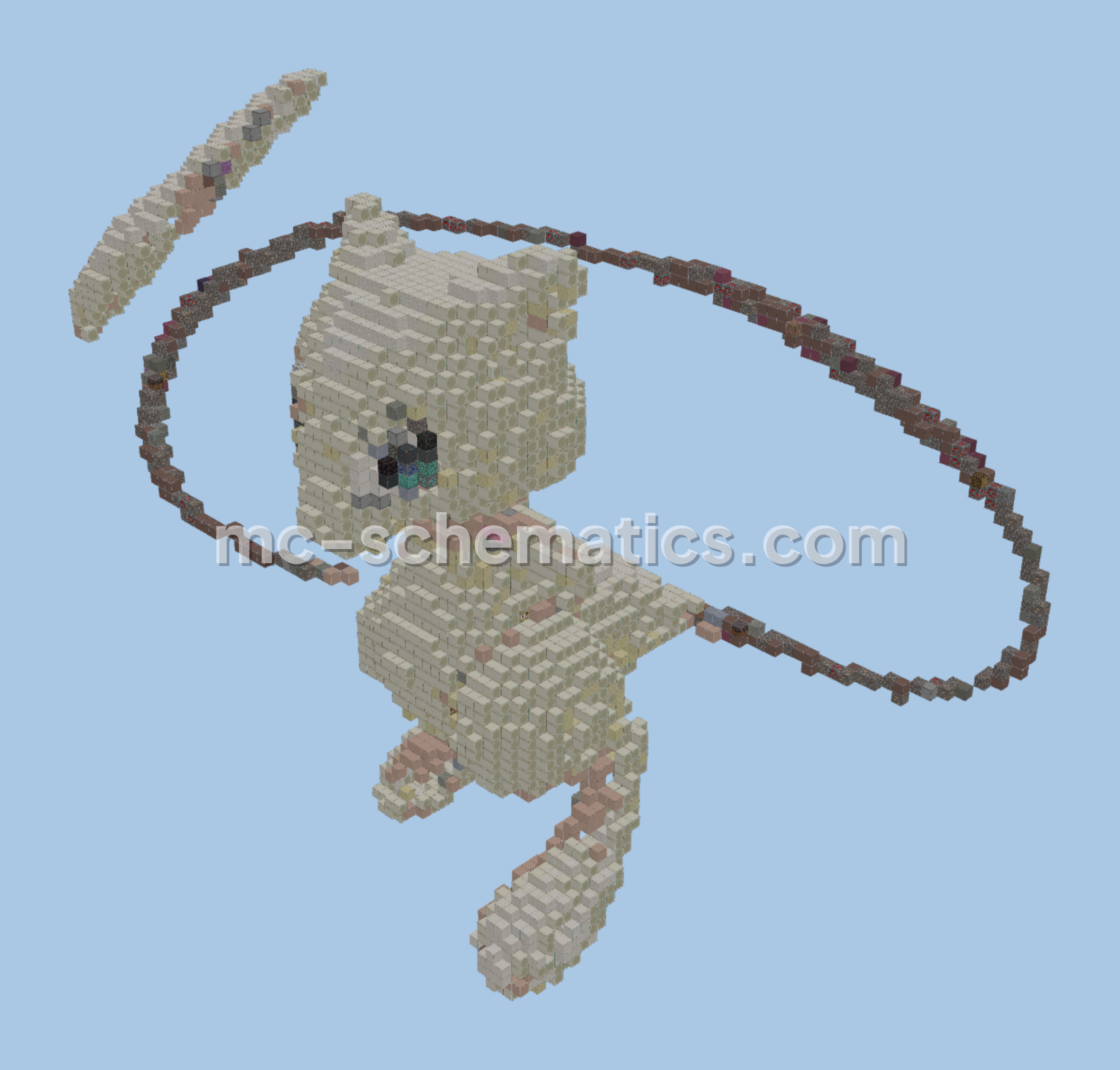 Mew Pokemon Sculpture Minecraft schematic preview