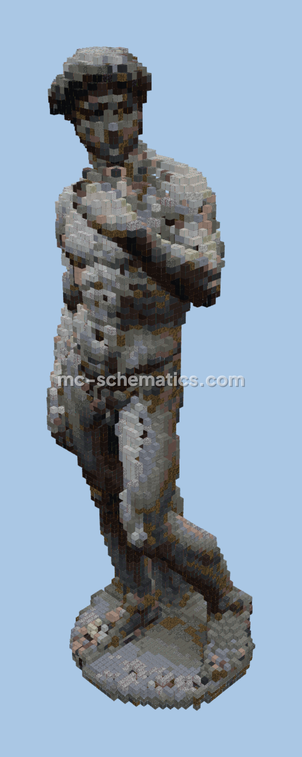 Michelangelo's David Statue Minecraft schematic preview
