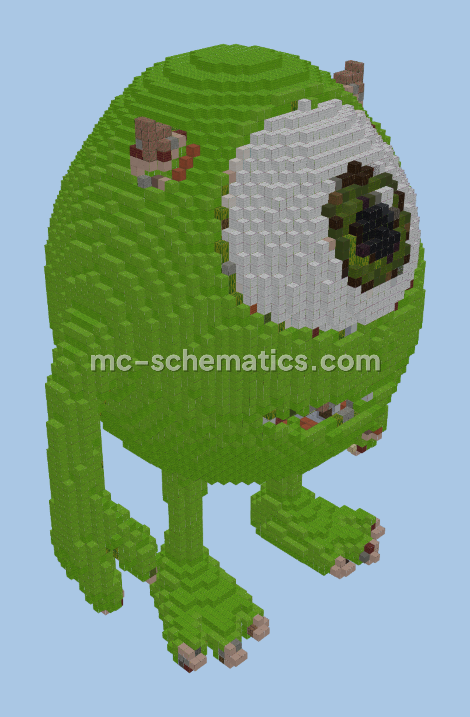 Mike Wazowski Monster Figure Minecraft schematic preview