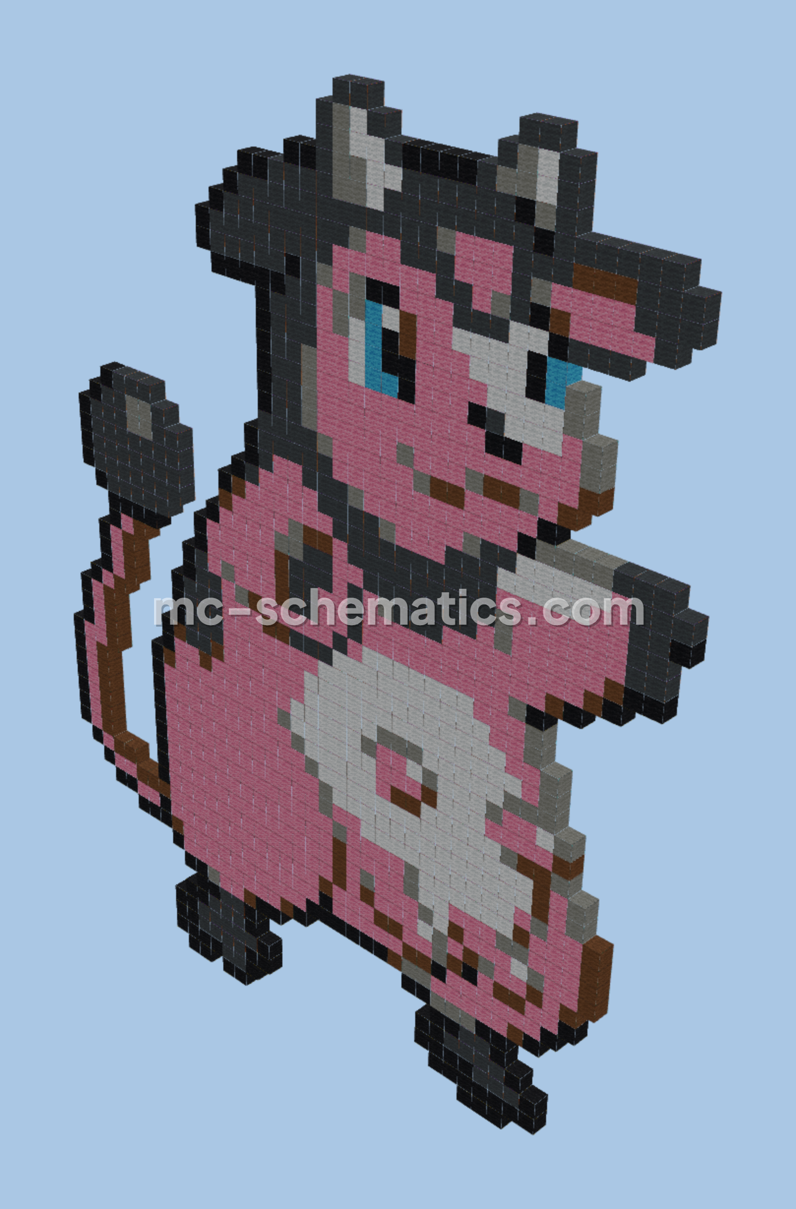 Milktank Pixel Art Build Minecraft schematic