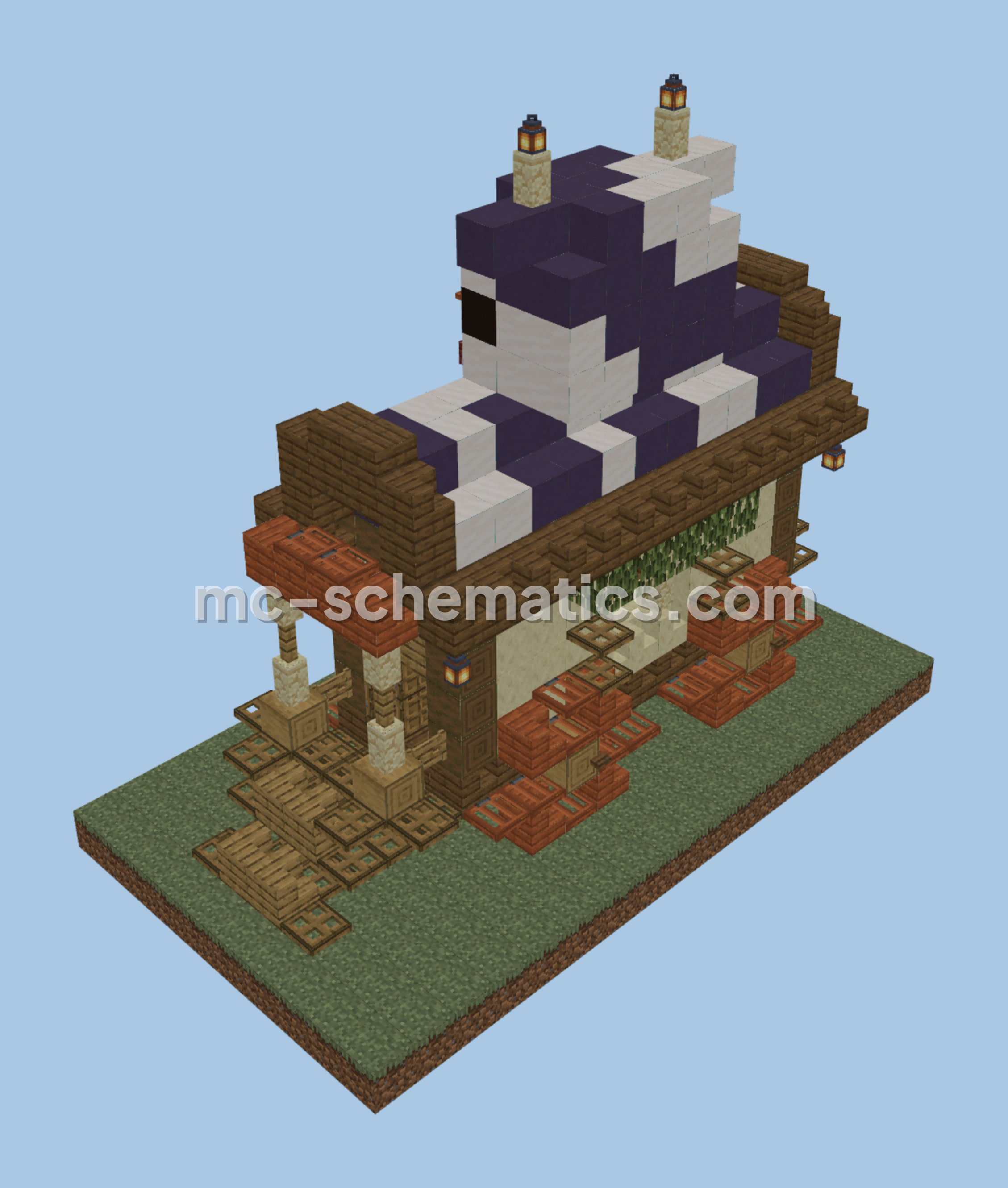 Milky Cow Ice Cream Cart Minecraft schematic preview