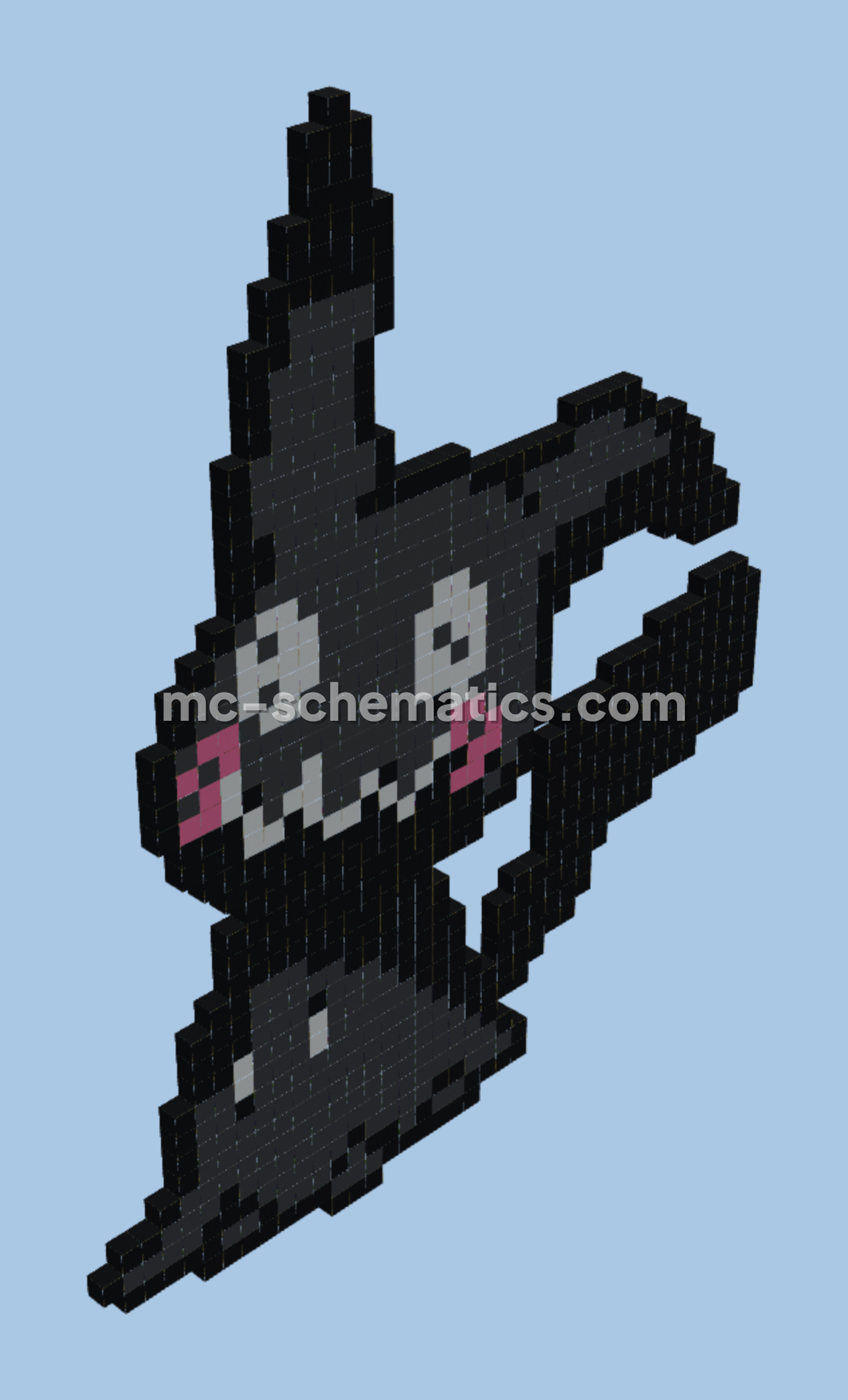 Mimikyu Pixel Art Design Minecraft schematic preview