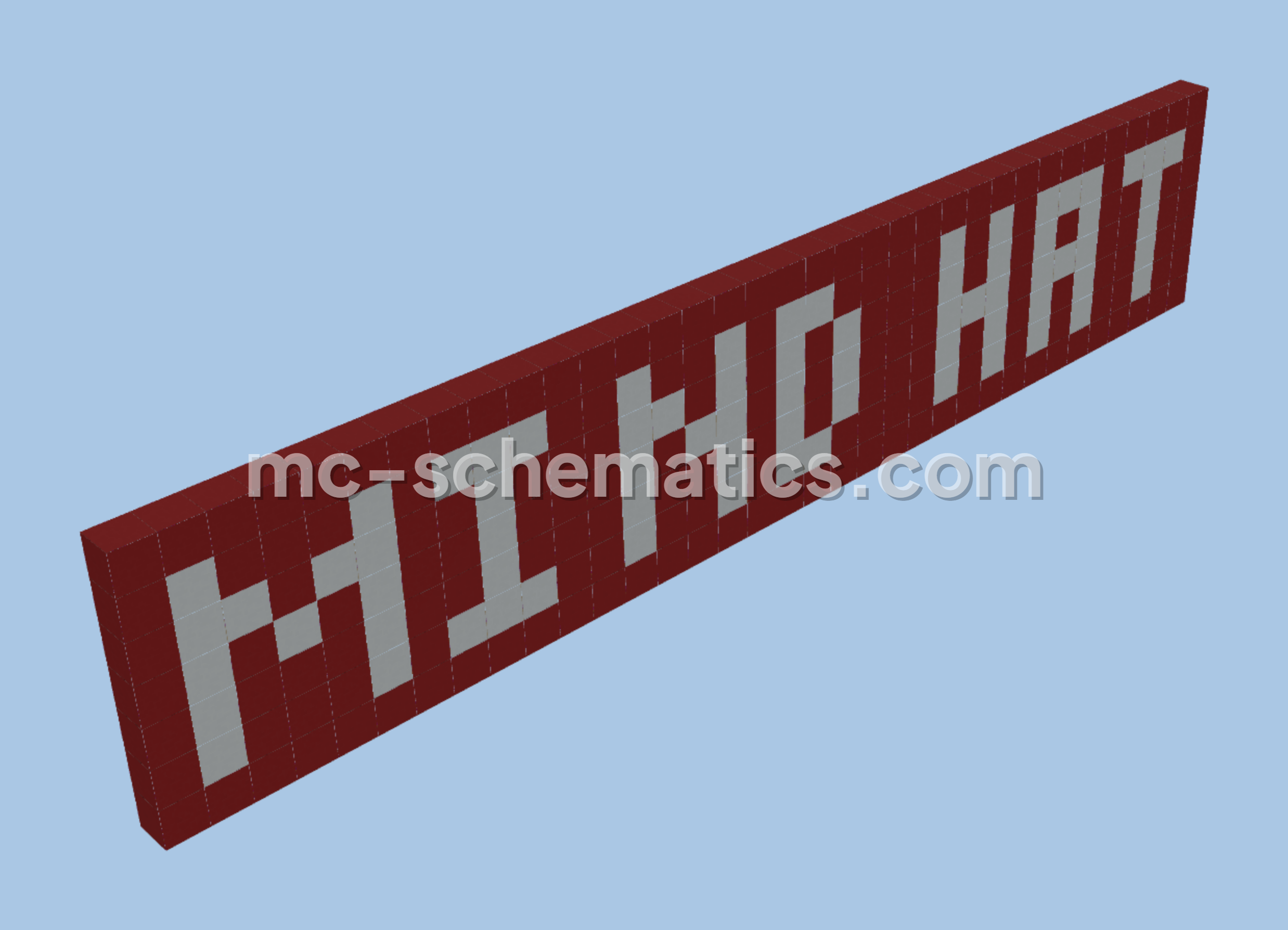MindHat Logo Minecraft schematic preview