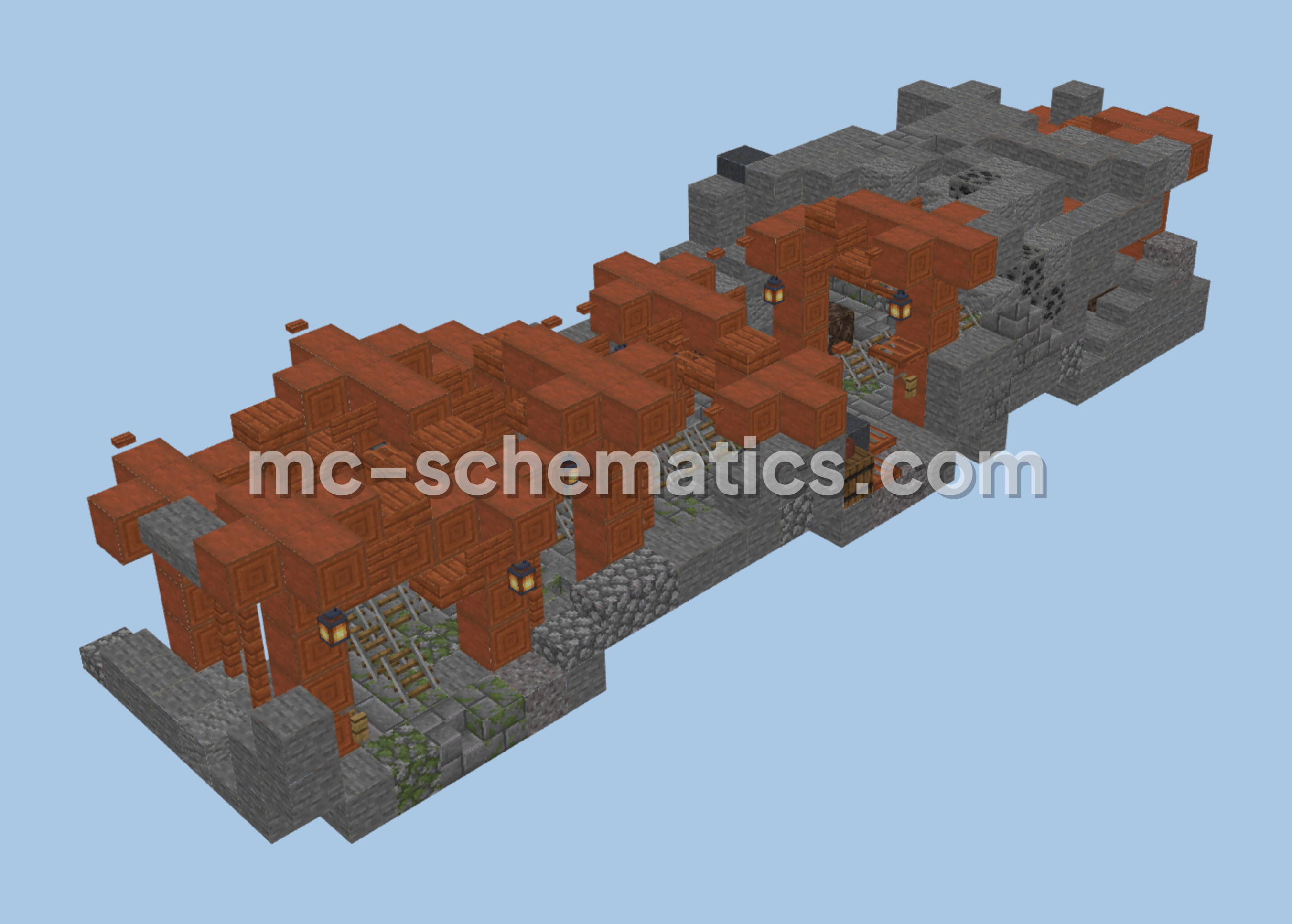 Mine Entrance Structure Minecraft schematic preview