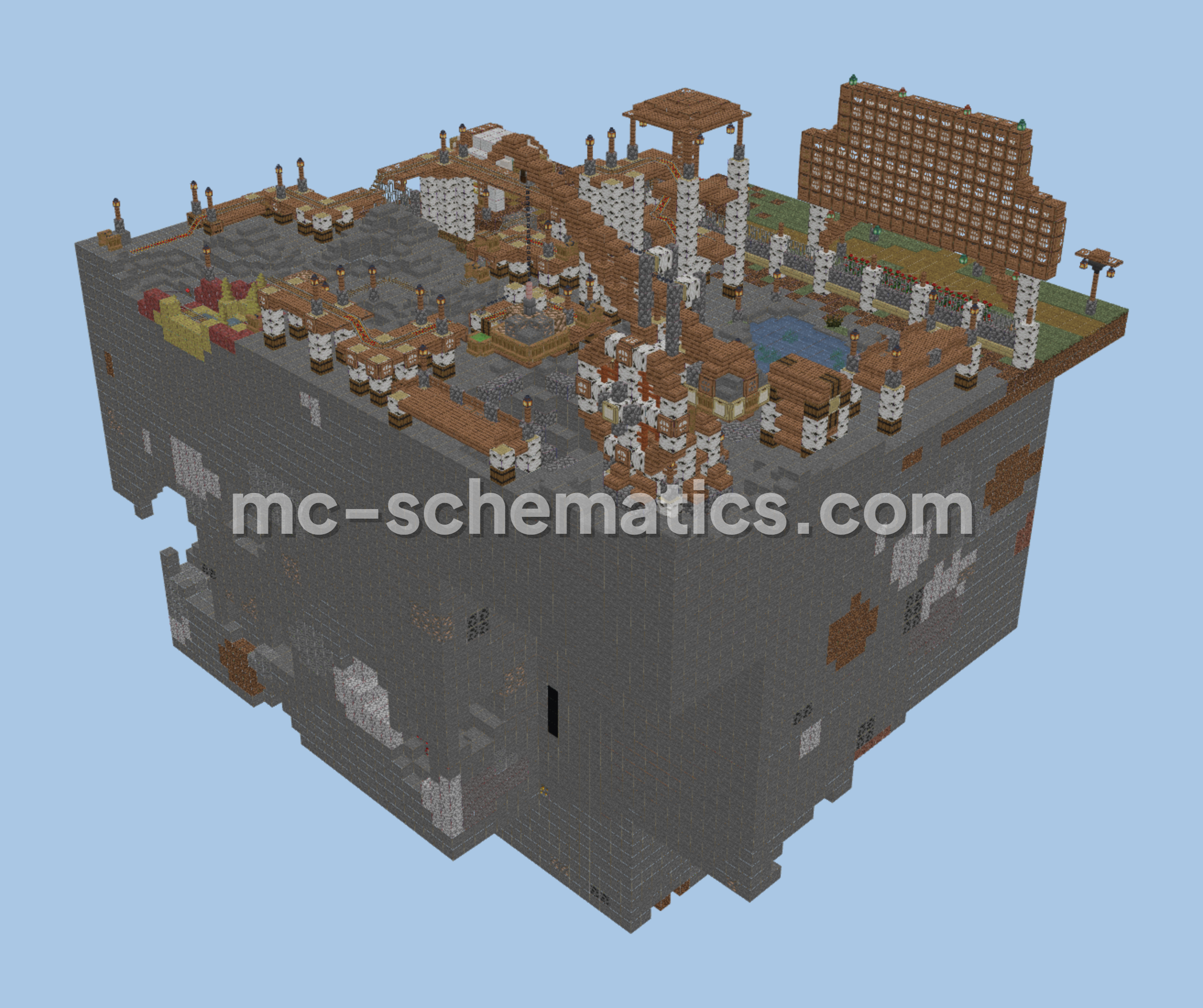 Mine Mine Roller Coaster Adventure Minecraft schematic preview