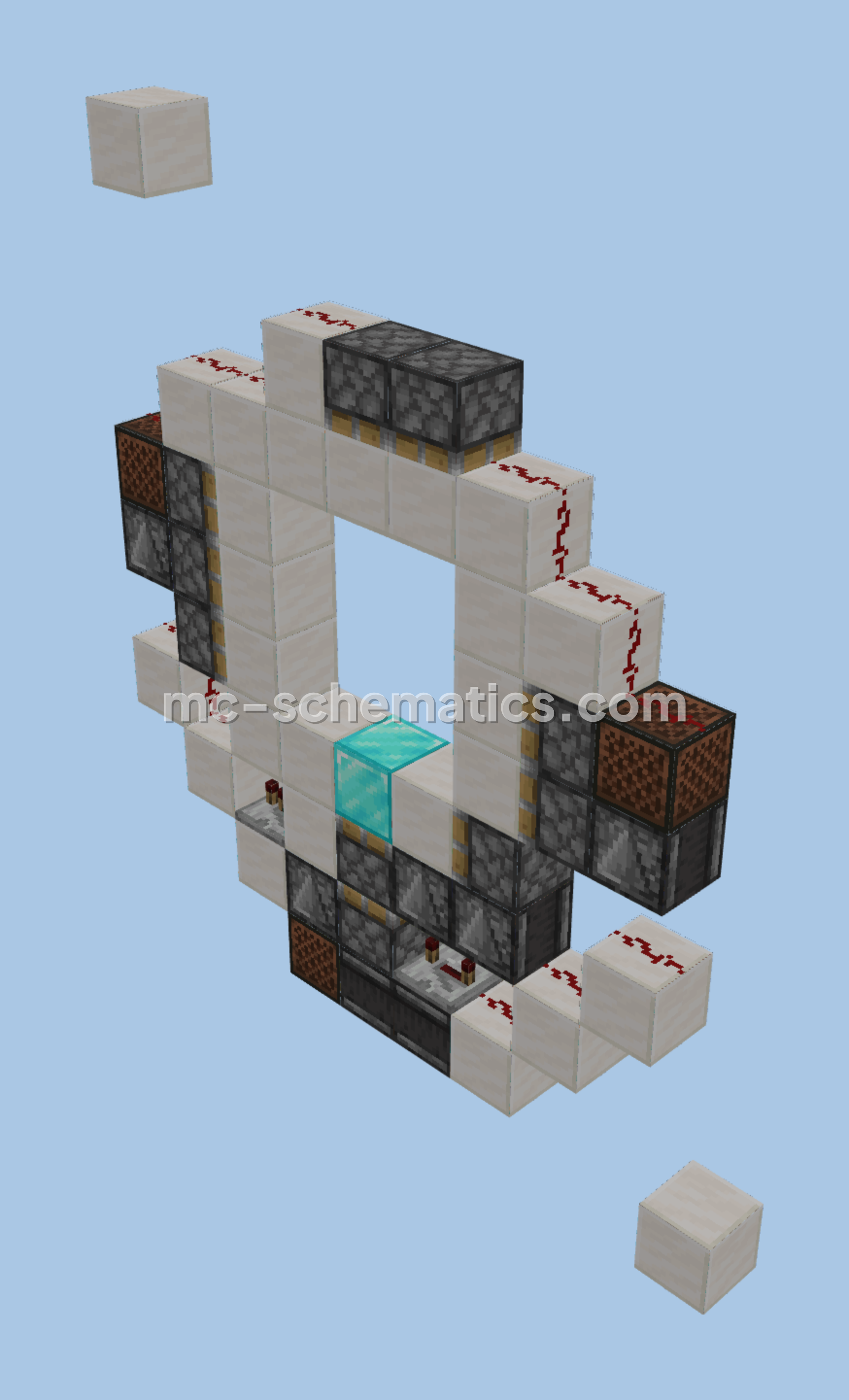 Minecraft 3x3 Door Schematic Minecraft schematic preview