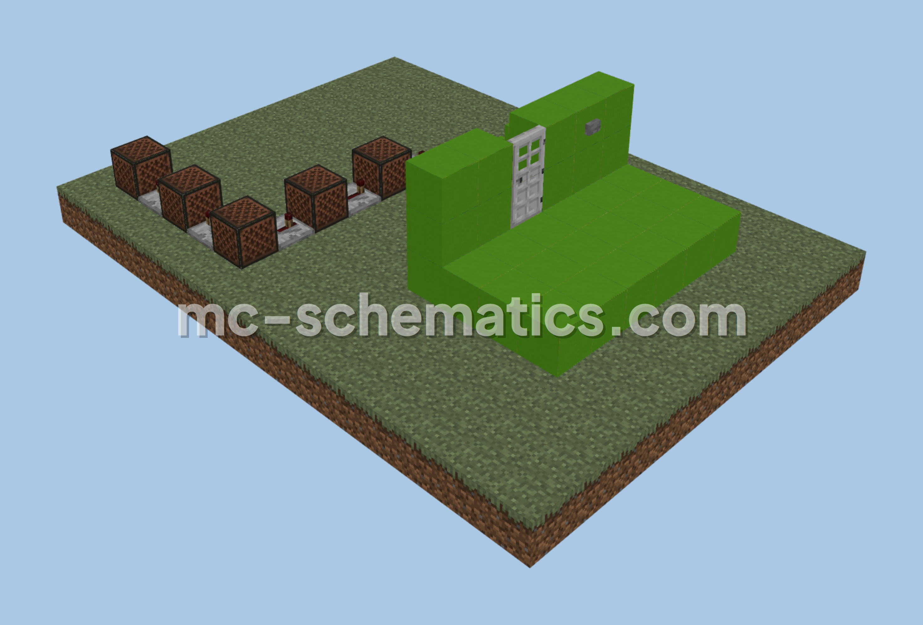 Minecraft Automated Doorbell System Minecraft schematic preview