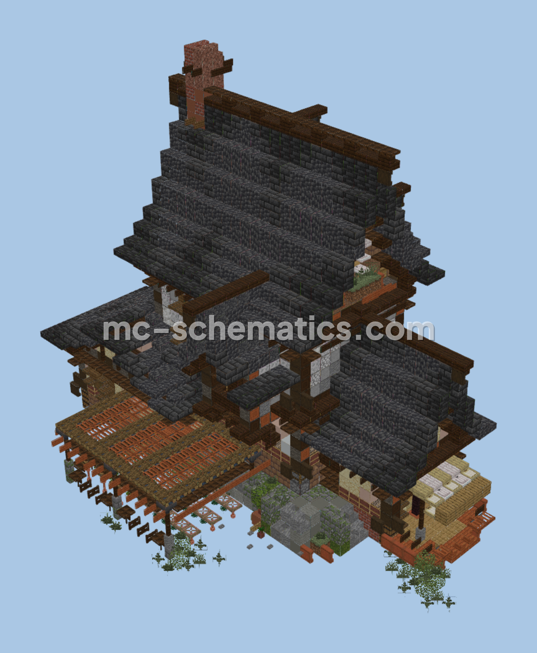 Minecraft Brewery and Tavern Minecraft schematic preview