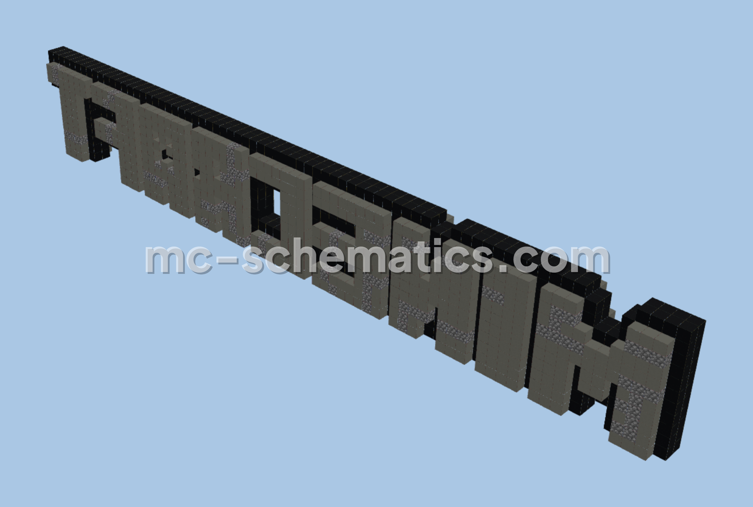 Minecraft Classic Logo Build Minecraft schematic preview