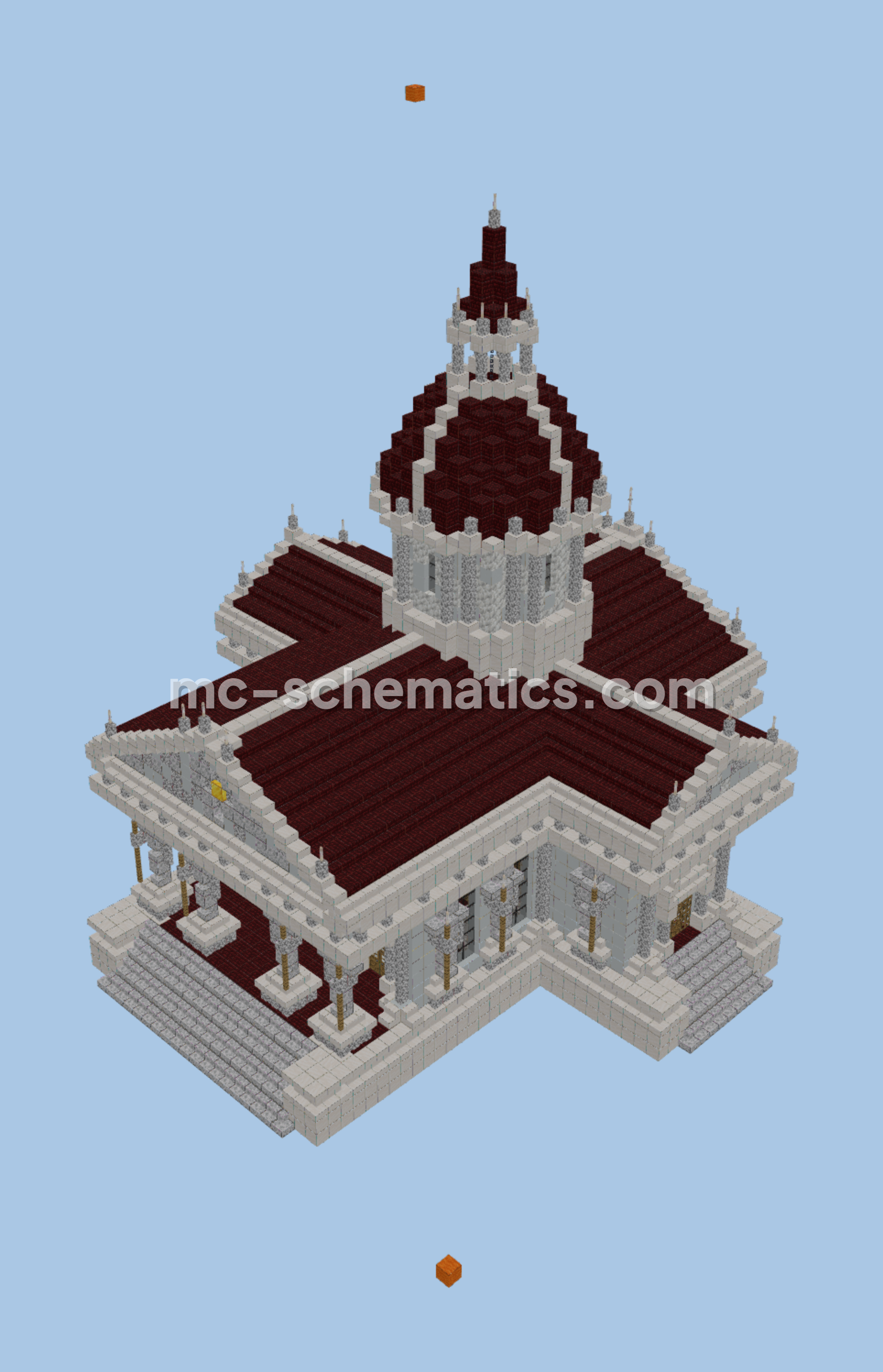 Minecraft Custom Courthouse Structure Minecraft schematic preview