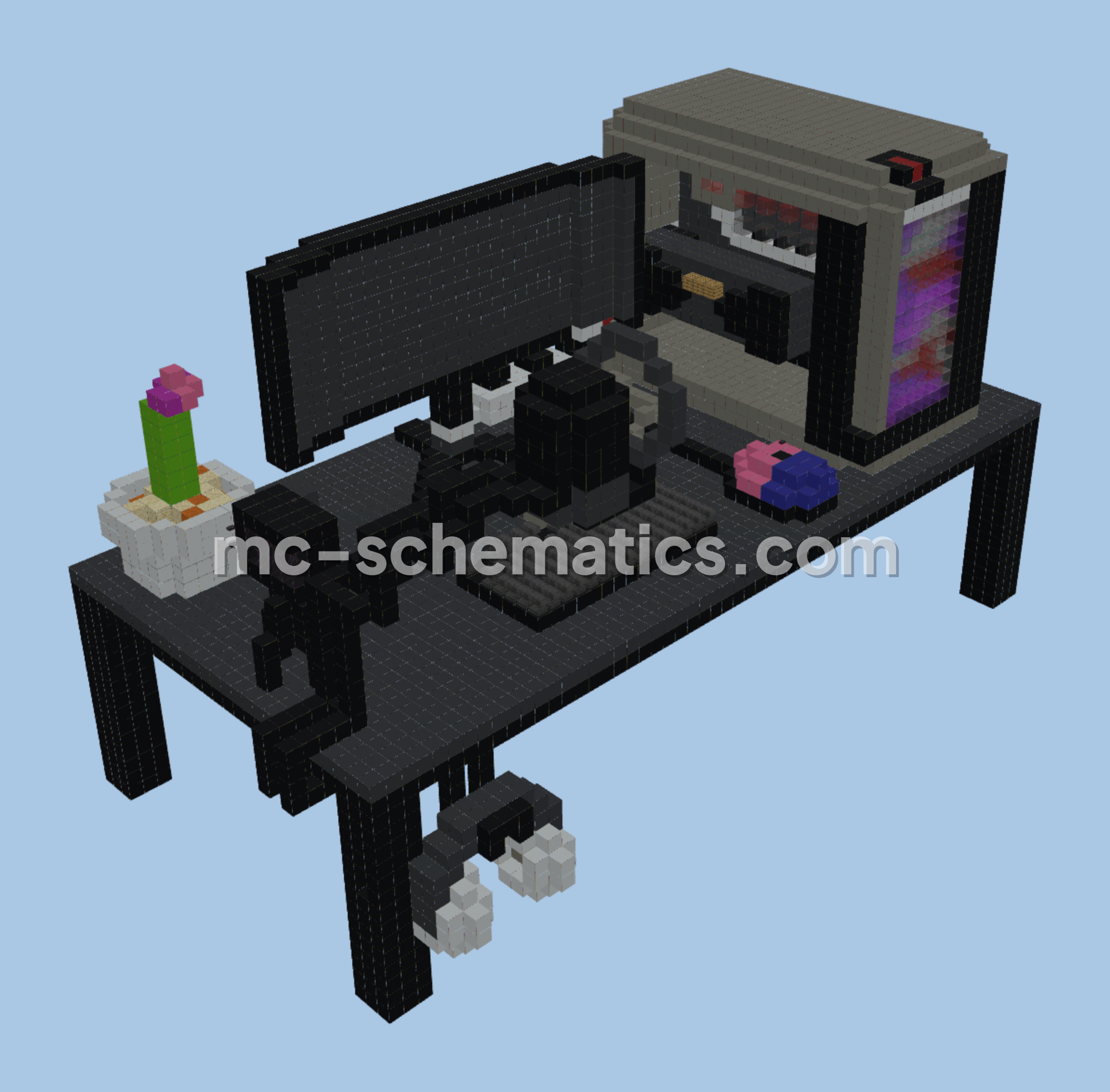 Minecraft Gaming Room Setup Minecraft schematic preview