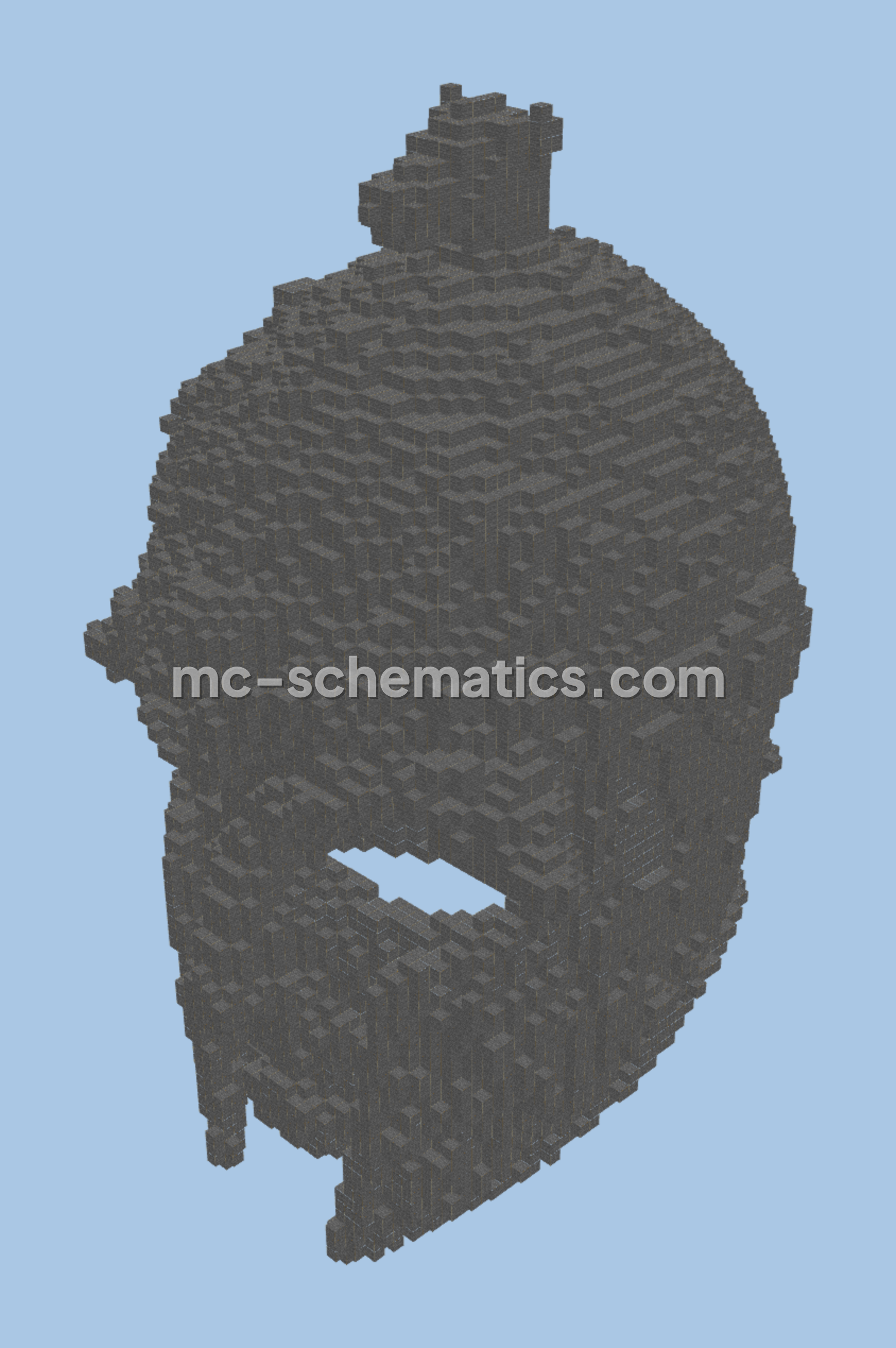 Minecraft Helmet Statue Build Minecraft schematic preview