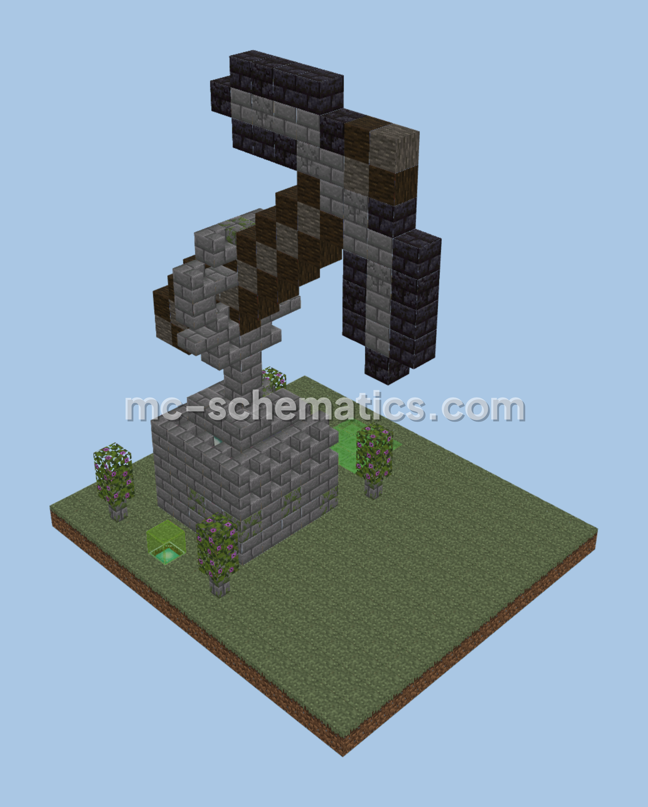 Minecraft Pickaxe Decoration Statue Minecraft schematic preview