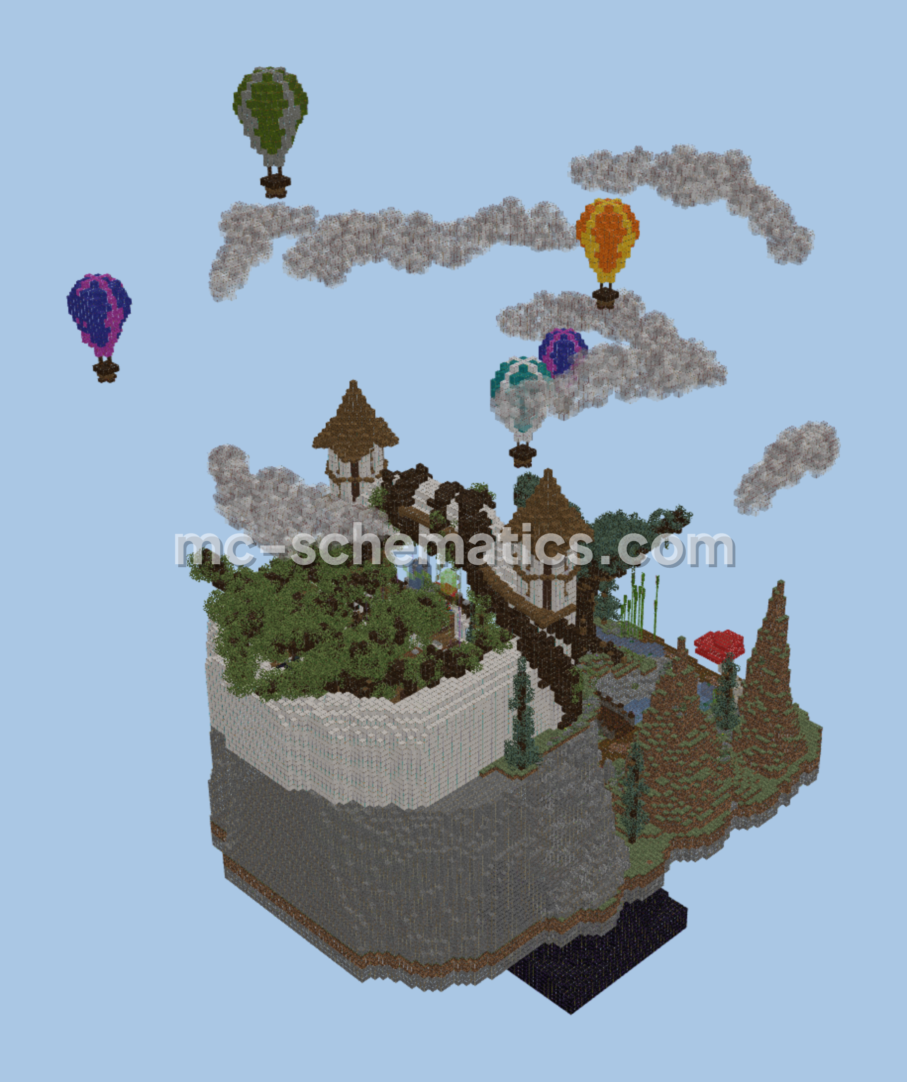 Minecraft PvP Drop Hub Minecraft schematic preview