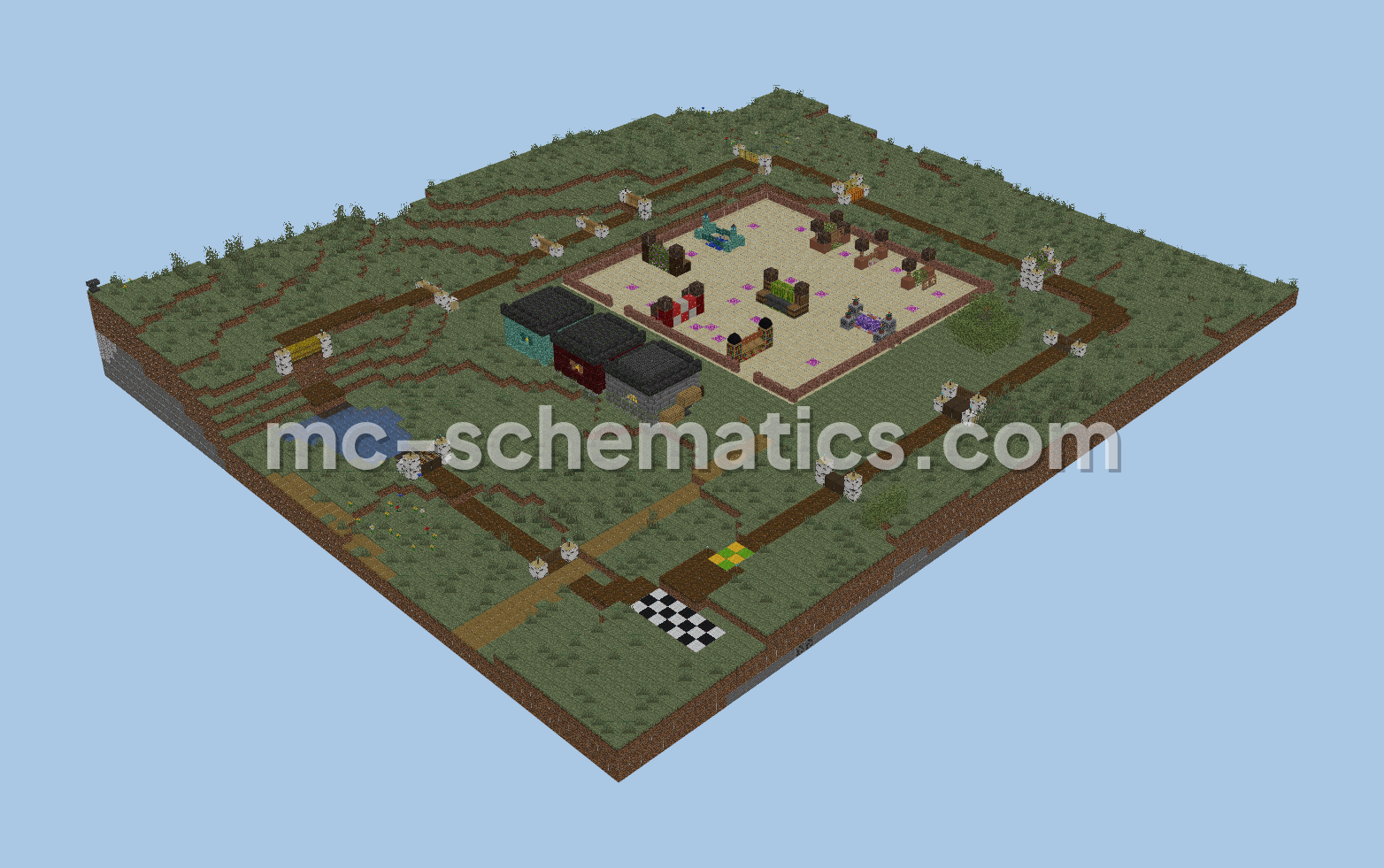 Minecraft Show Jumping Arena for Equestrian Events Minecraft schematic