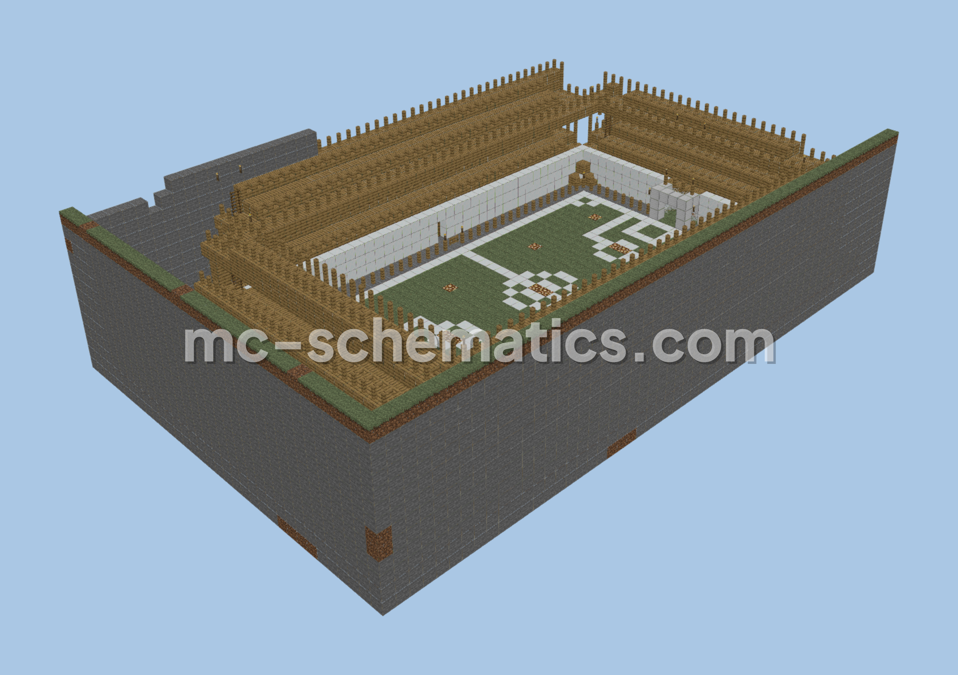 Minecraft Soccer Stadium Schematic Minecraft schematic preview