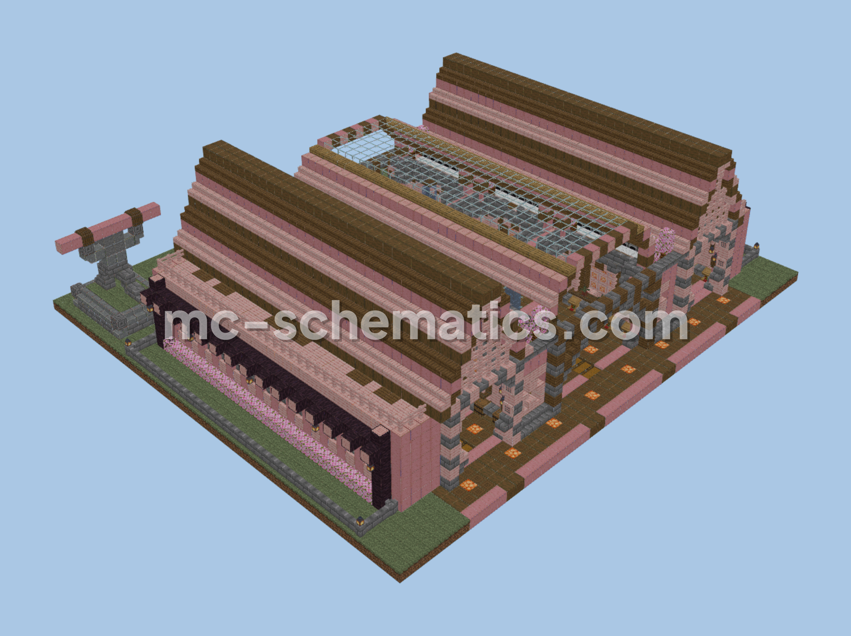 Minecraft Trading Hall Design Minecraft schematic preview