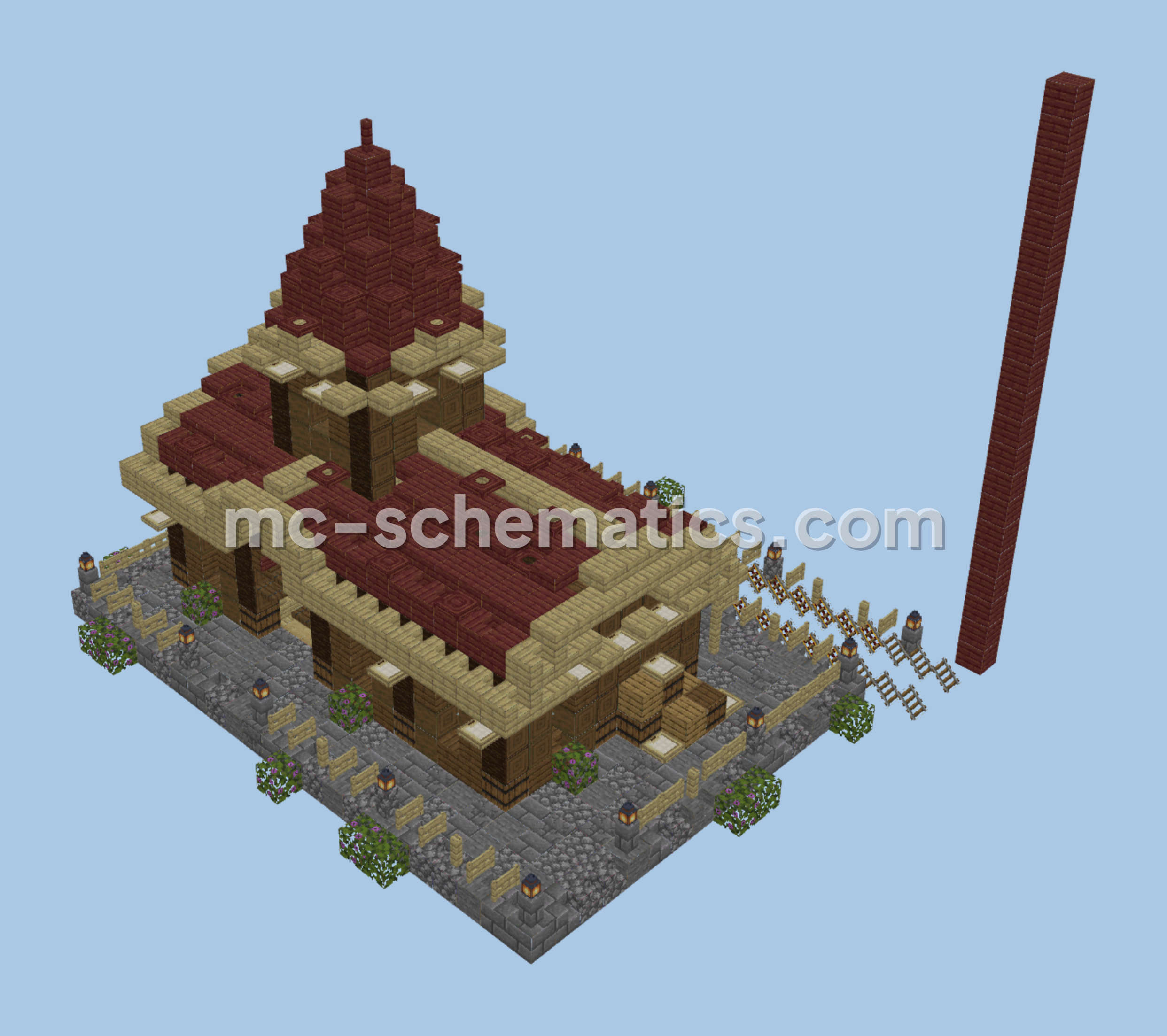 Minecraft Train Station Structure Minecraft schematic preview
